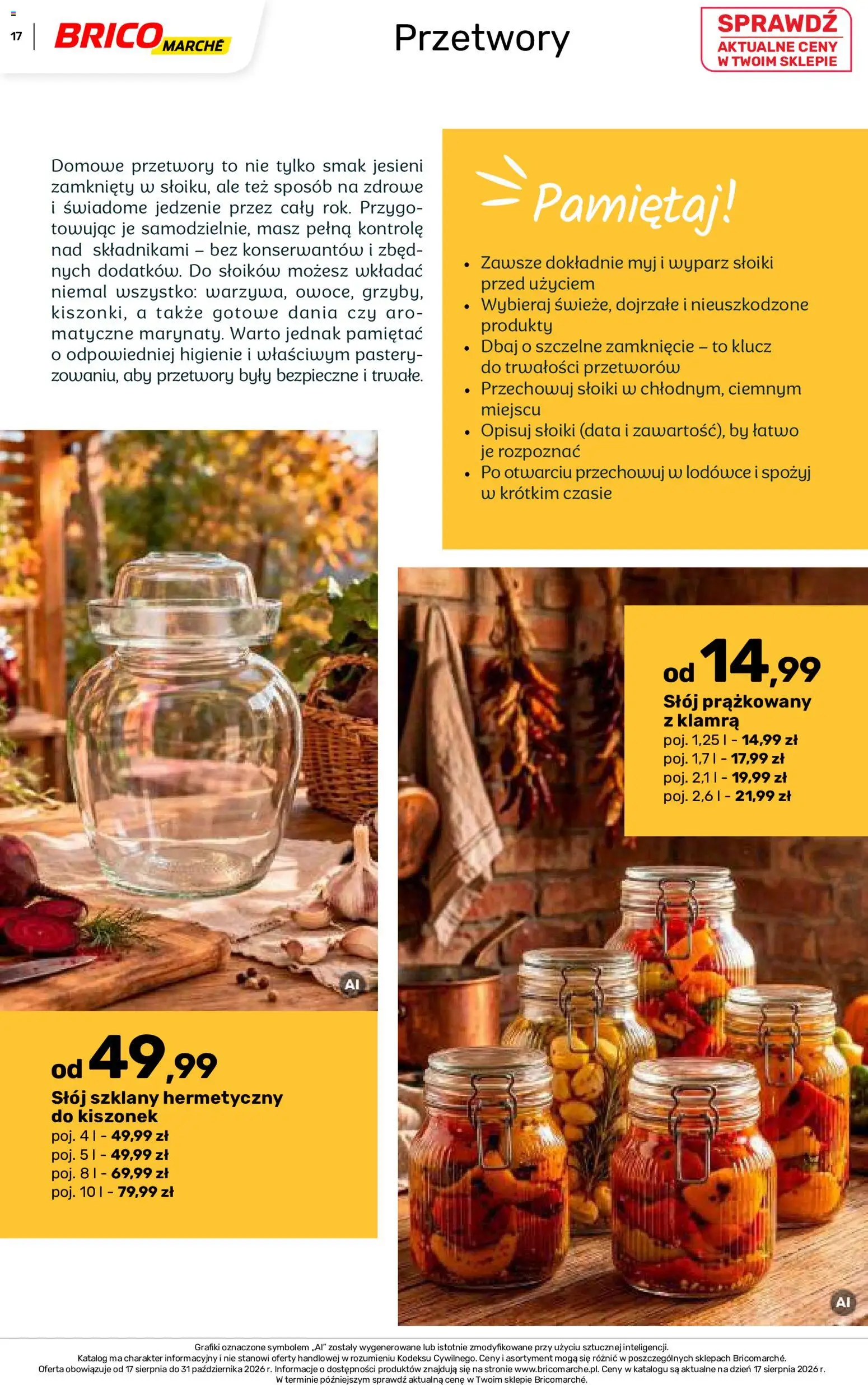 Brico Marché gazetka - Jesienne Inspiracje od 17.08.2026 | Strona: 17 | Produkty: Gotowe dania, Przetwory