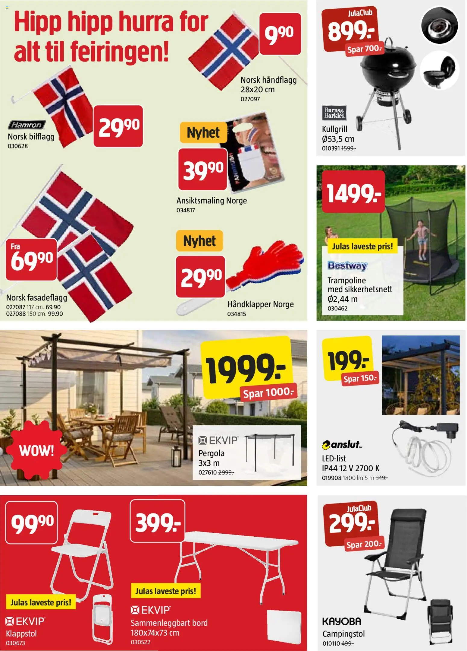 {H1} | Side: 6 | Produkter: Bord, Klappstol, Trampoline