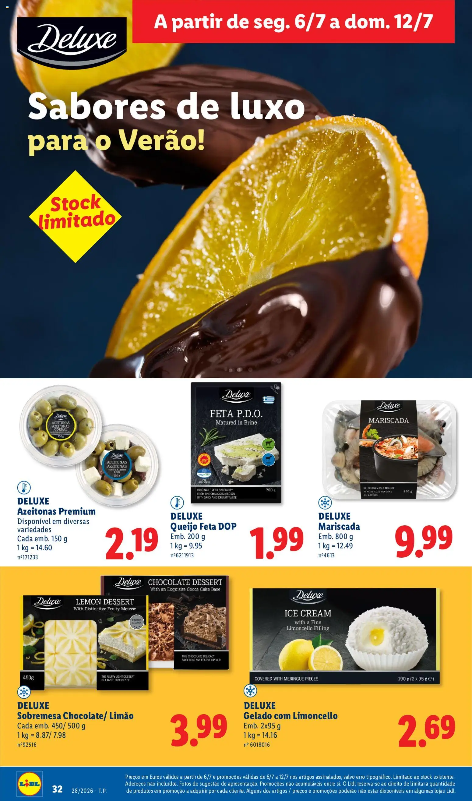 Lidl folheto │ válido de 06/07/2026 | Página: 32 | Produtos: Base, Gelado, Queijo, Chocolate