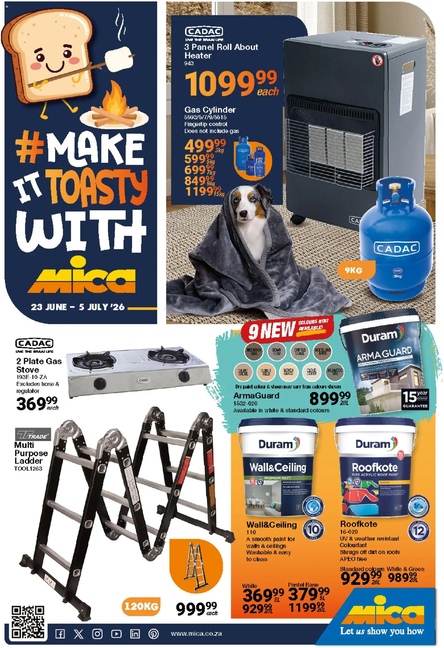 New MICA catalogue – valid from 23/06/2026 | Page: 1 | Products: Plate, Paint, Heater, Peach