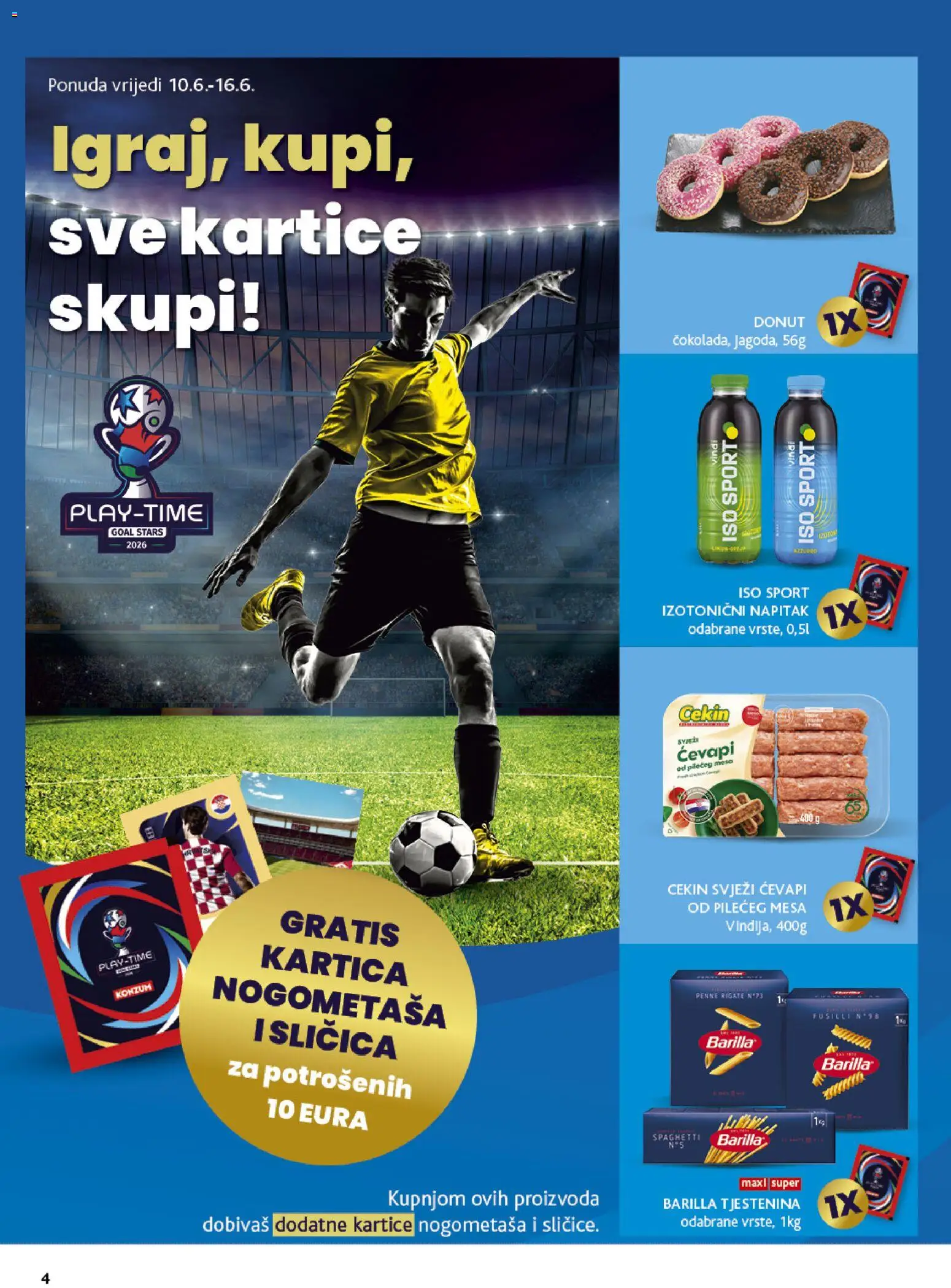 Konzum HR akciós ujság - amely érvényes a következő dátumtól: 10.06.2026 | Oldal: 4 | Termékek: Penne