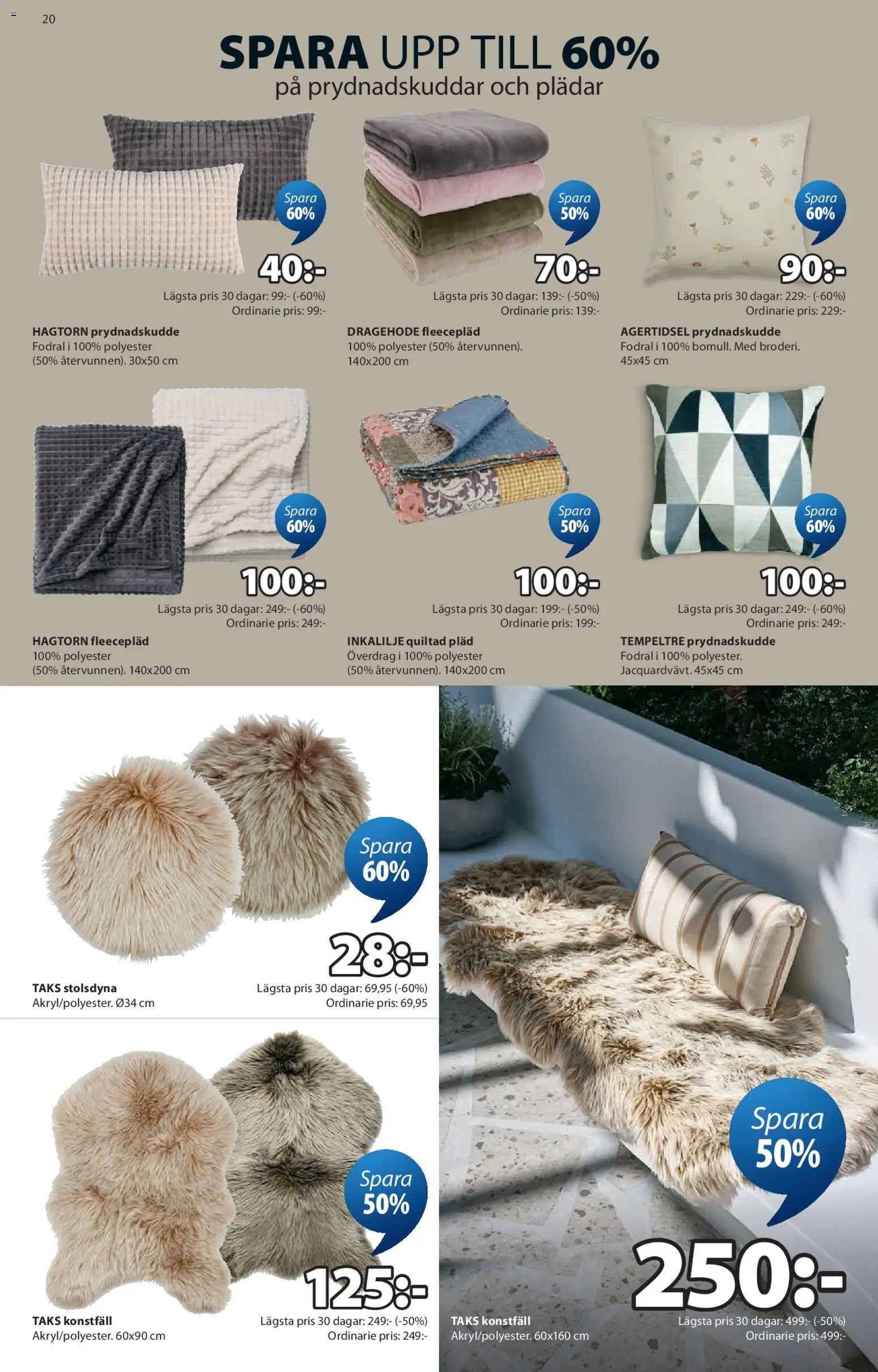 JYSK reklamblad aktuell från 07/09/2026 | Sida: 20 | Produkter: Lakan, Påslakanset