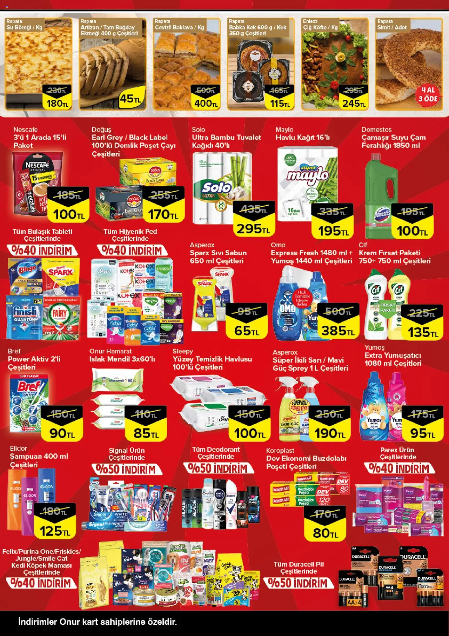 Onur Market Katalog - 09 Eylül 2026 tarihinden itibaren geçerlidir | Sayfa: 4 | Ürünler: Mendil, Şampuan, Krem, Sabun