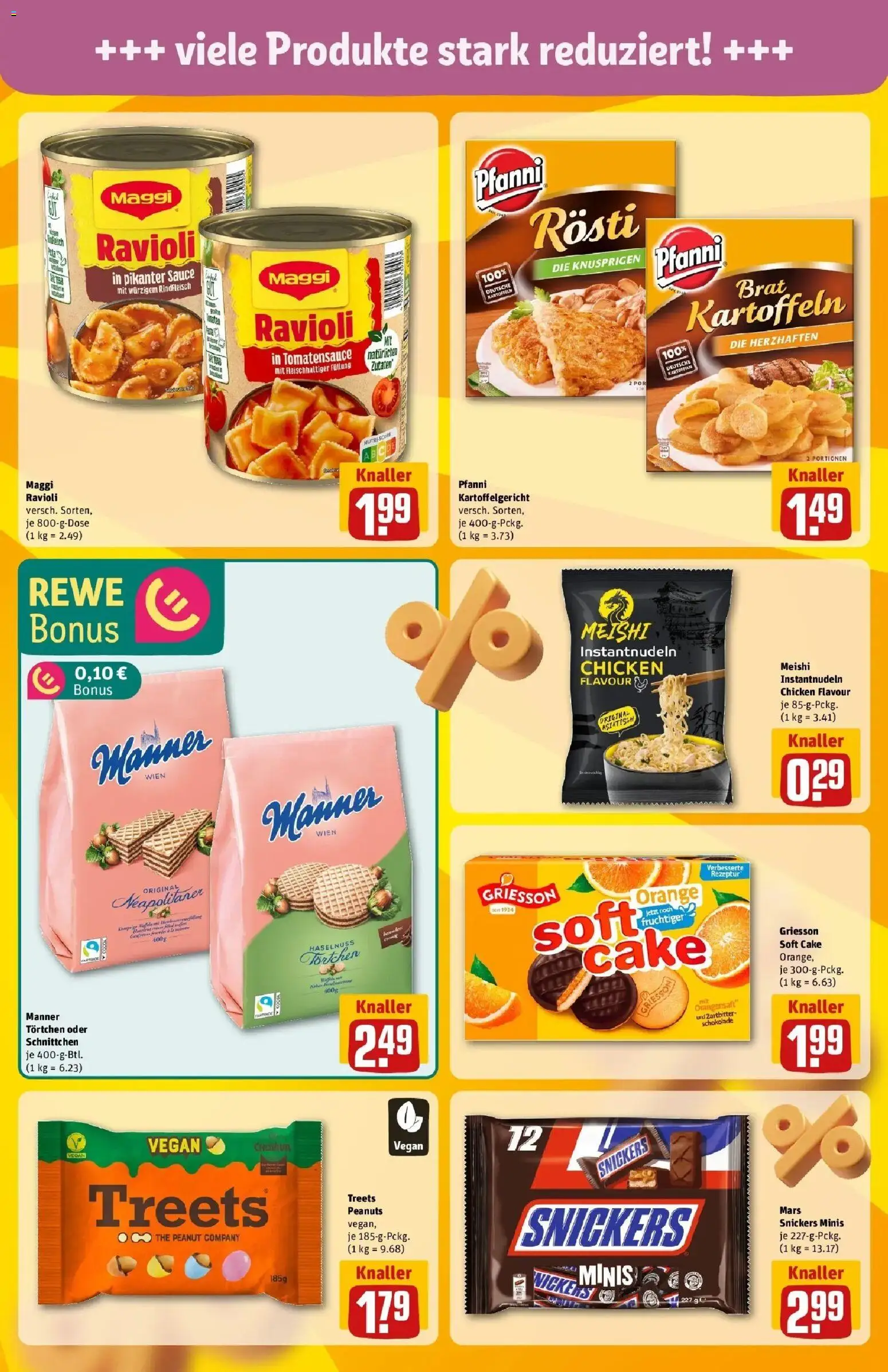 Rewe Prospekt Pegnitz	 – gültig ab 20.04.2026 | Seite: 9 | Produkte: Maggi, Schokolade, Snickers, Rindfleisch
