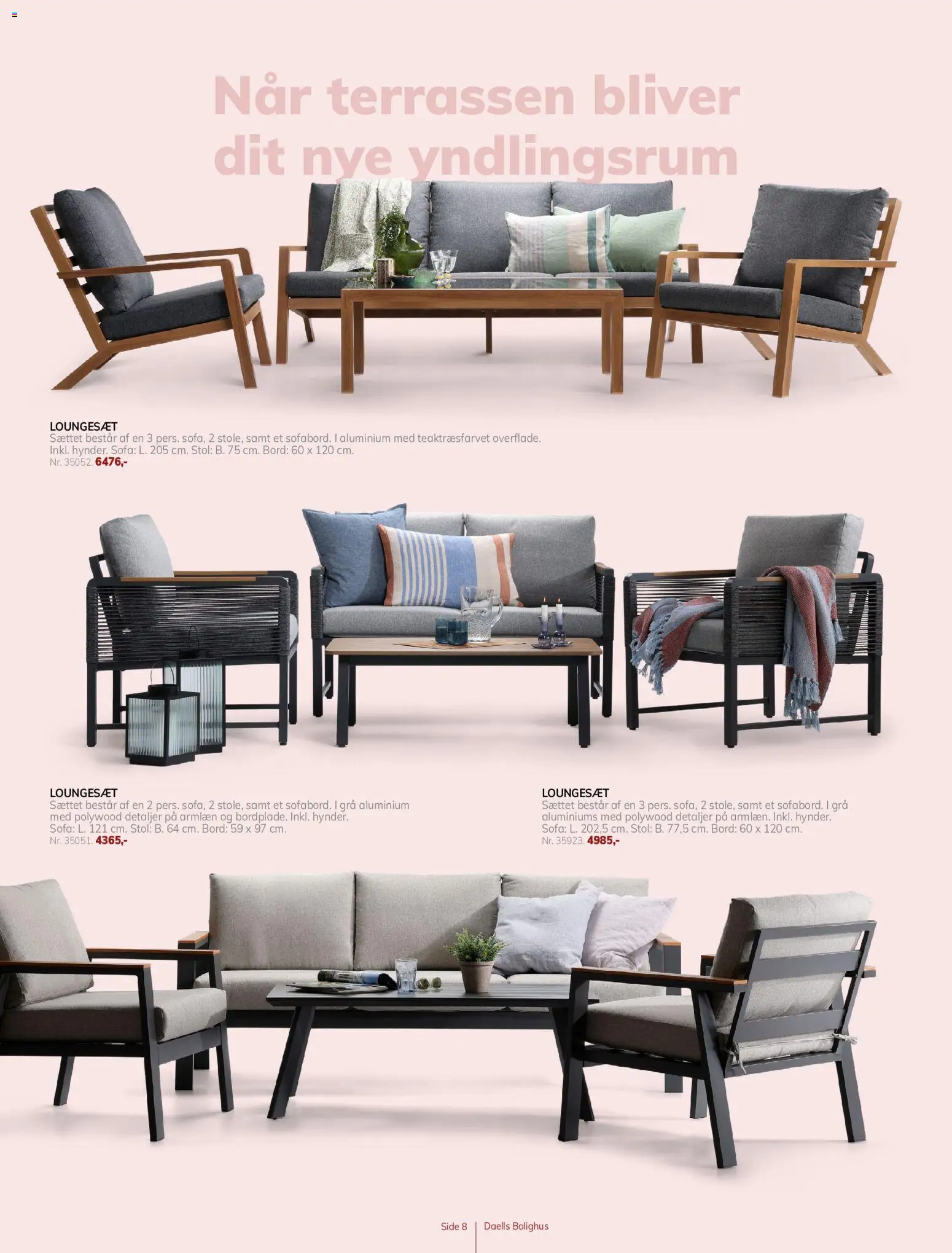 Daells Bolighus tilbudsavis – gyldig fra 19.05.2026 | Side: 8 | Produkter: Sofa, Bord, Stol, Loungesæt