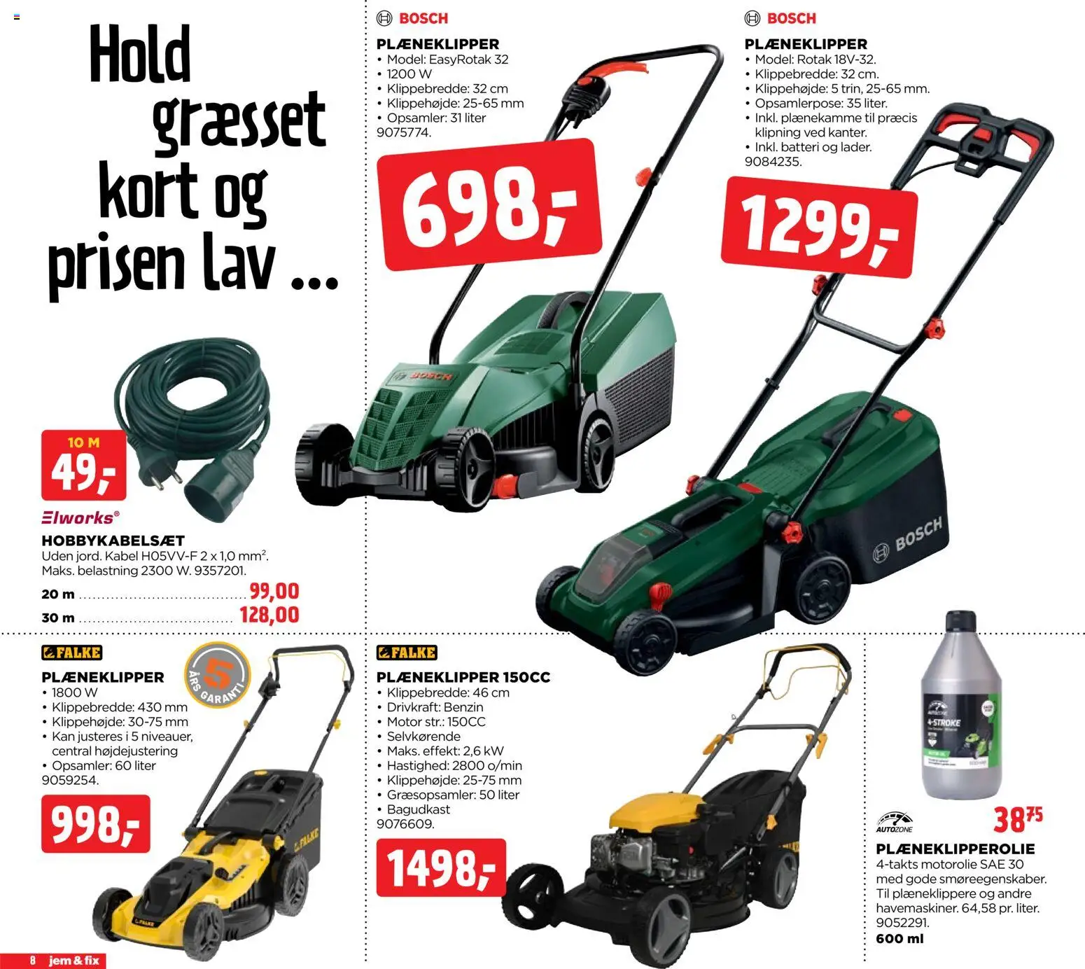 Jem & fix tilbudsavis – gyldig fra 31.05.2026 | Side: 8 | Produkter: Kabel, Batteri