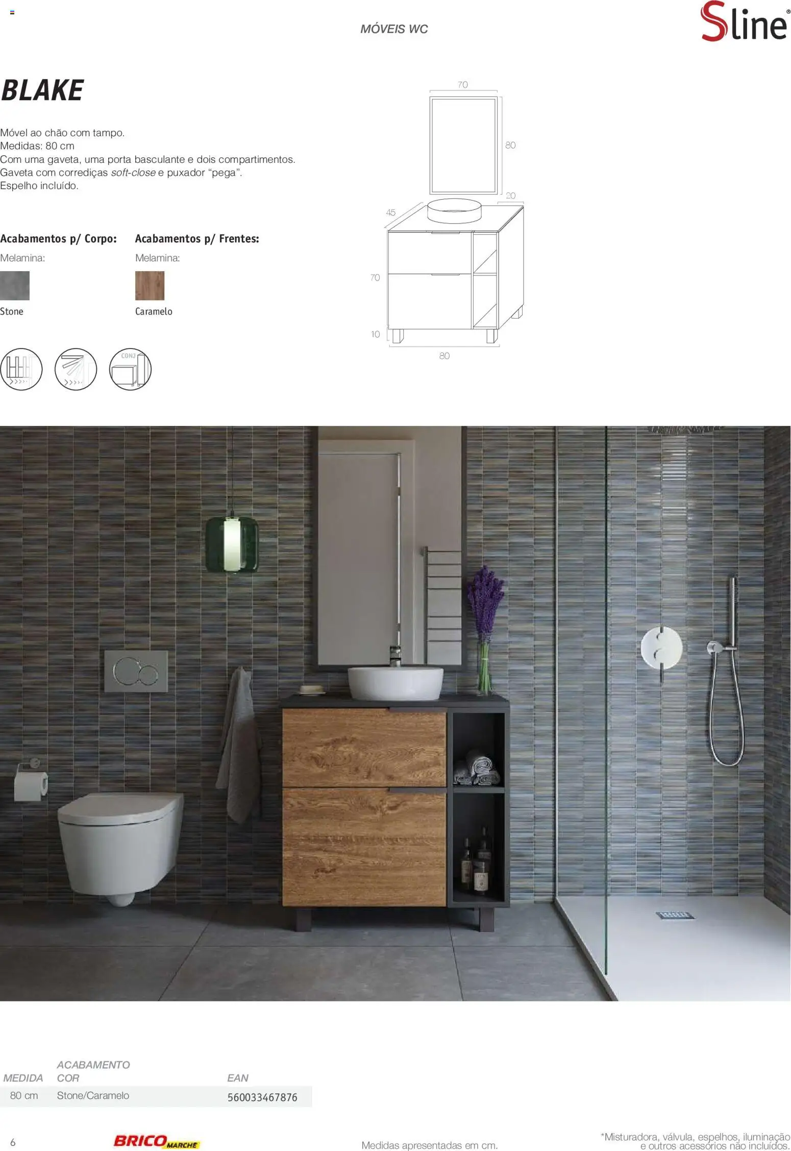 BricoMarché Catálogo de Inspiração Banho │ válido de 15.06.2026 | Página: 6 | Produtos: Porta, Espelho