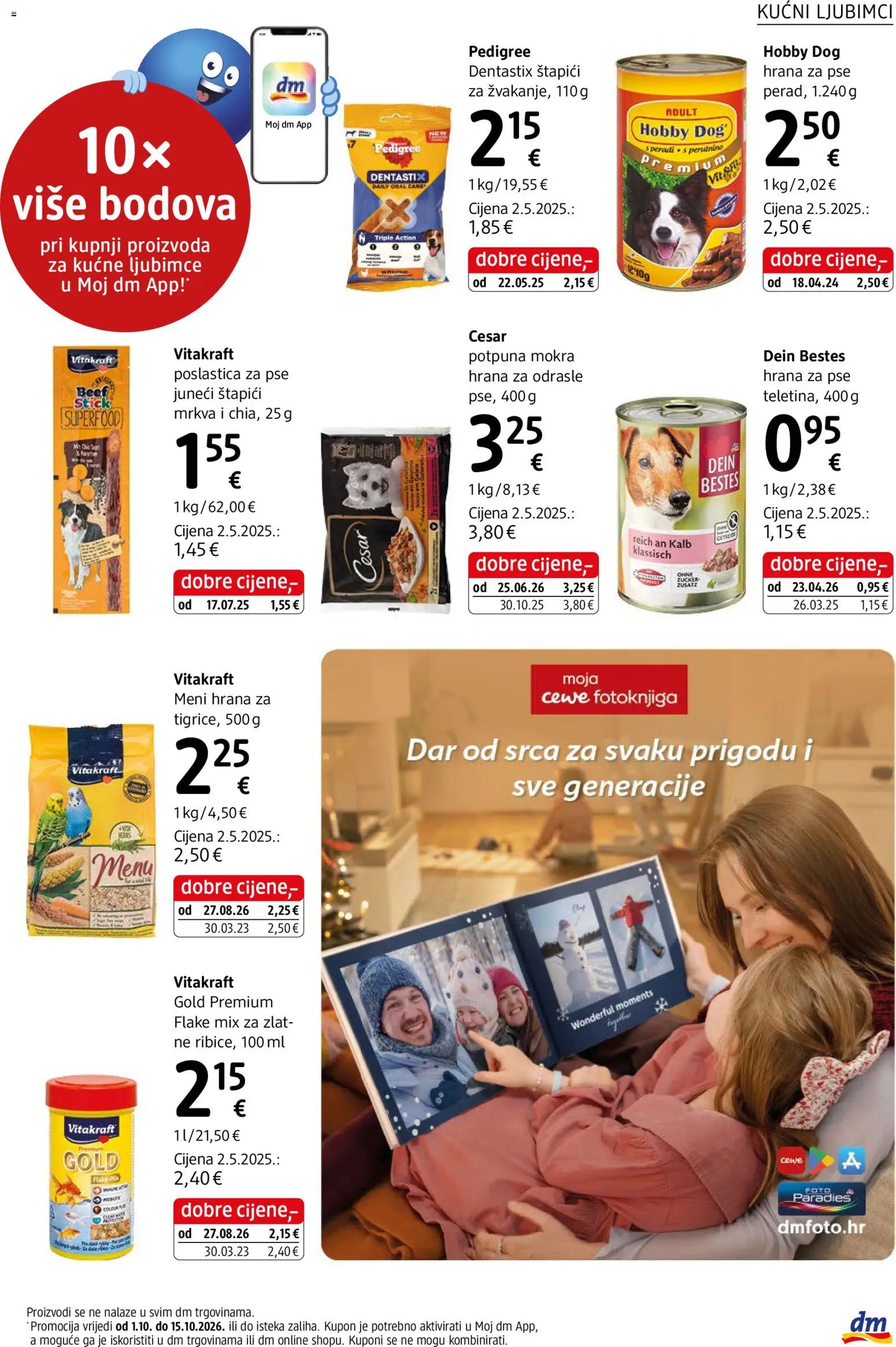DM katalog | vrijedi od 01.10.2026 | Stranica: 39 | Proizvodi: Hrana za pse, Mrkva, Štapići