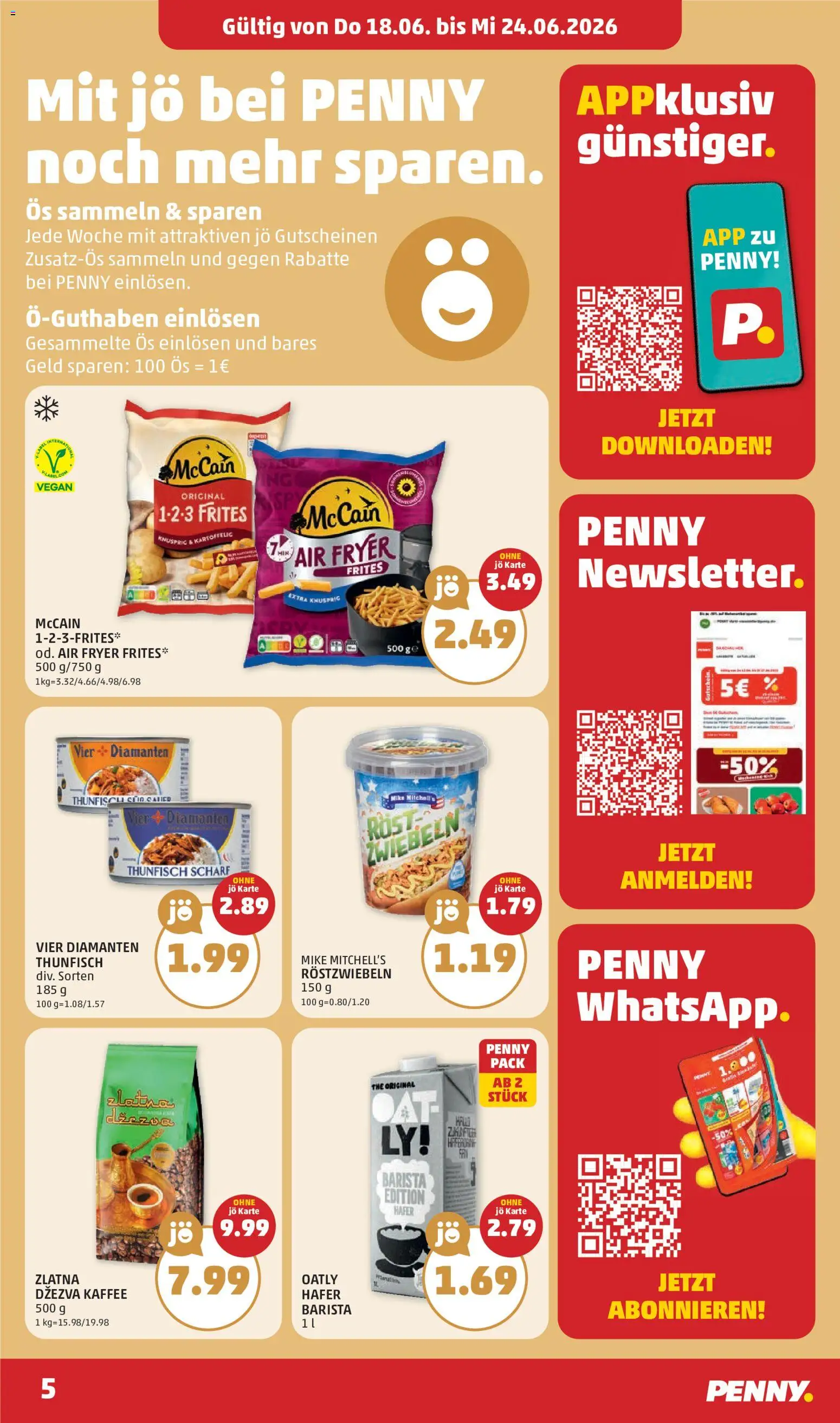 Penny Markt Eröffnung in 7111 Parndorf gültig ab 18.06.2026 | Seite: 5 | Produkte: Zwiebeln, Kaffee