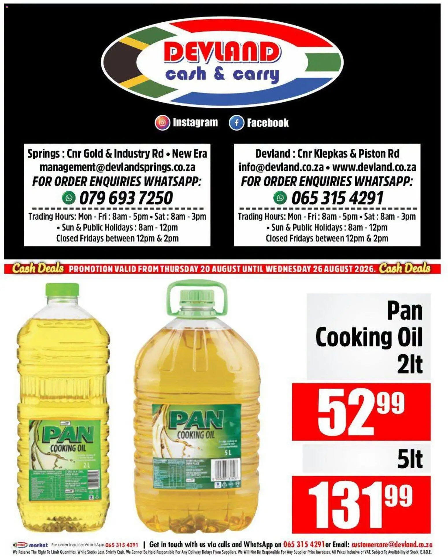 New Devland catalogue – valid from 20/08/2026 | Page: 9 | Products: Oil