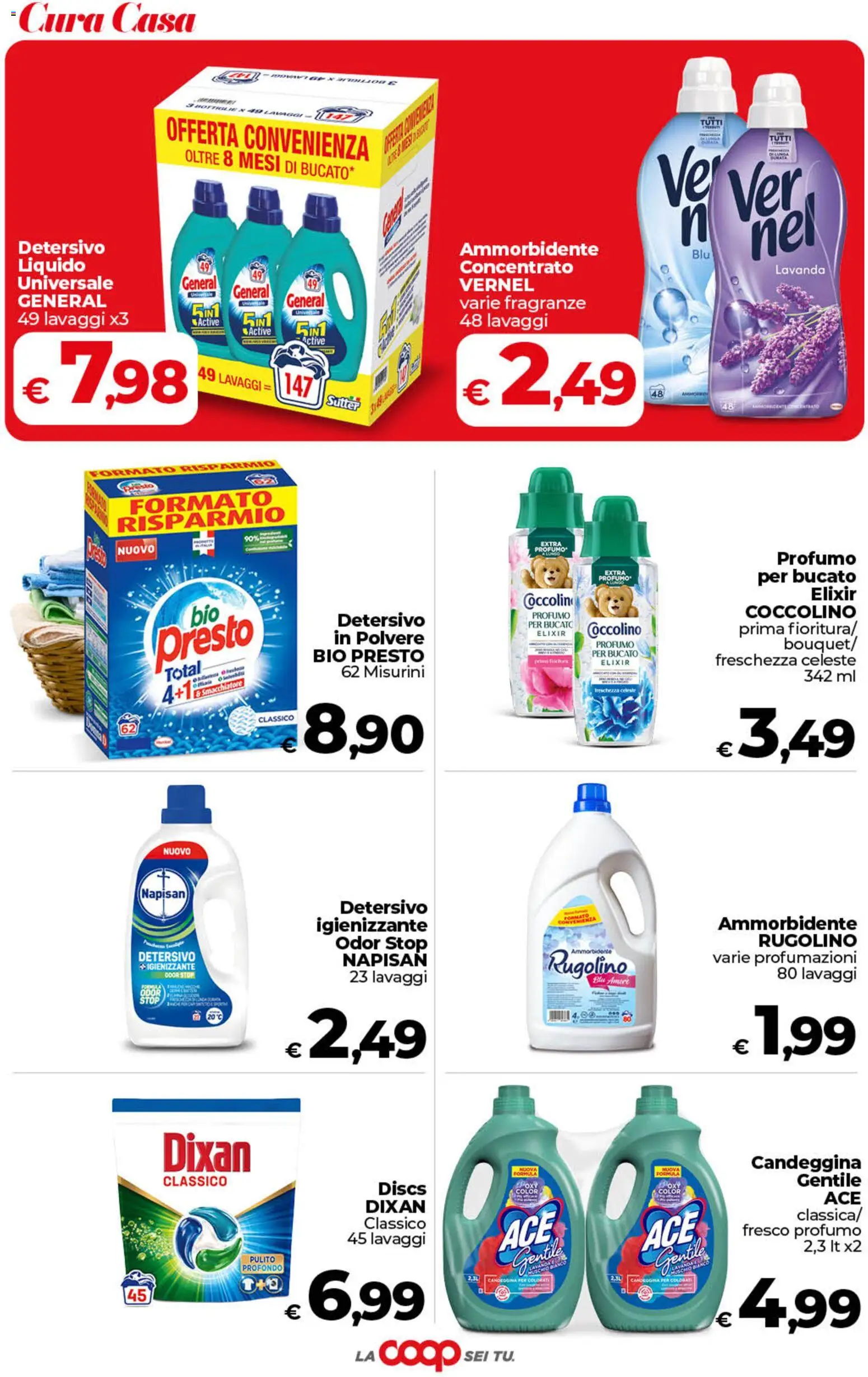 Volantino COOP del 21/07/2026 | Pagina: 42 | Prodotti: Ammorbidente, Candeggina, Lavanda, Profumo