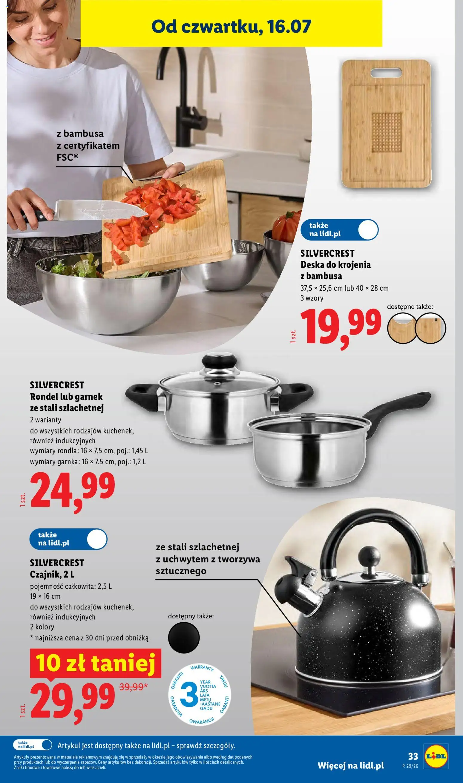 Lidl Katalog od 13.07.2026 | Strona: 39 | Produkty: Garnek, Deska do krojenia