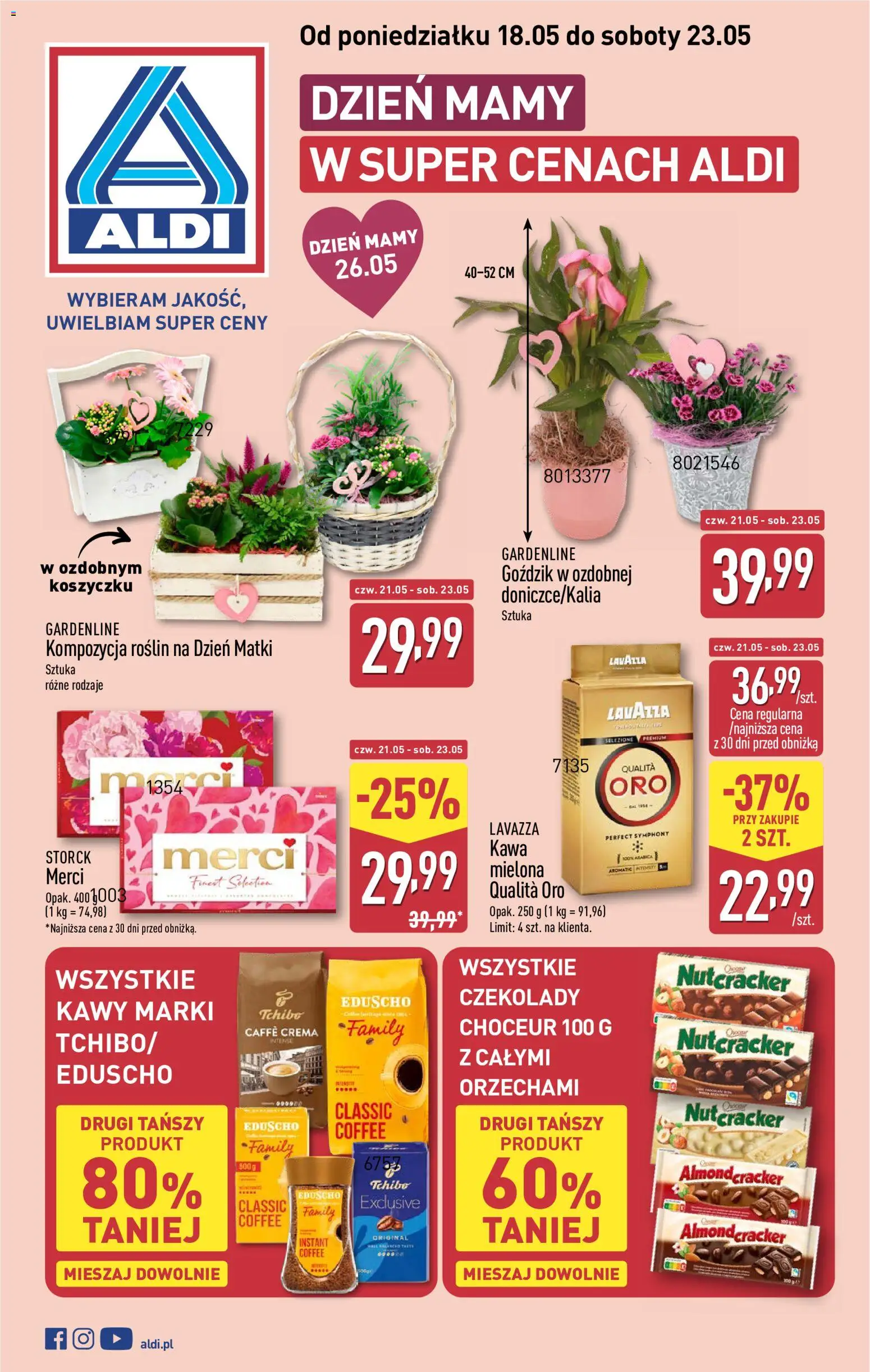 Aldi gazetka - Dzień mamy od 18.05.2026 | Strona: 1