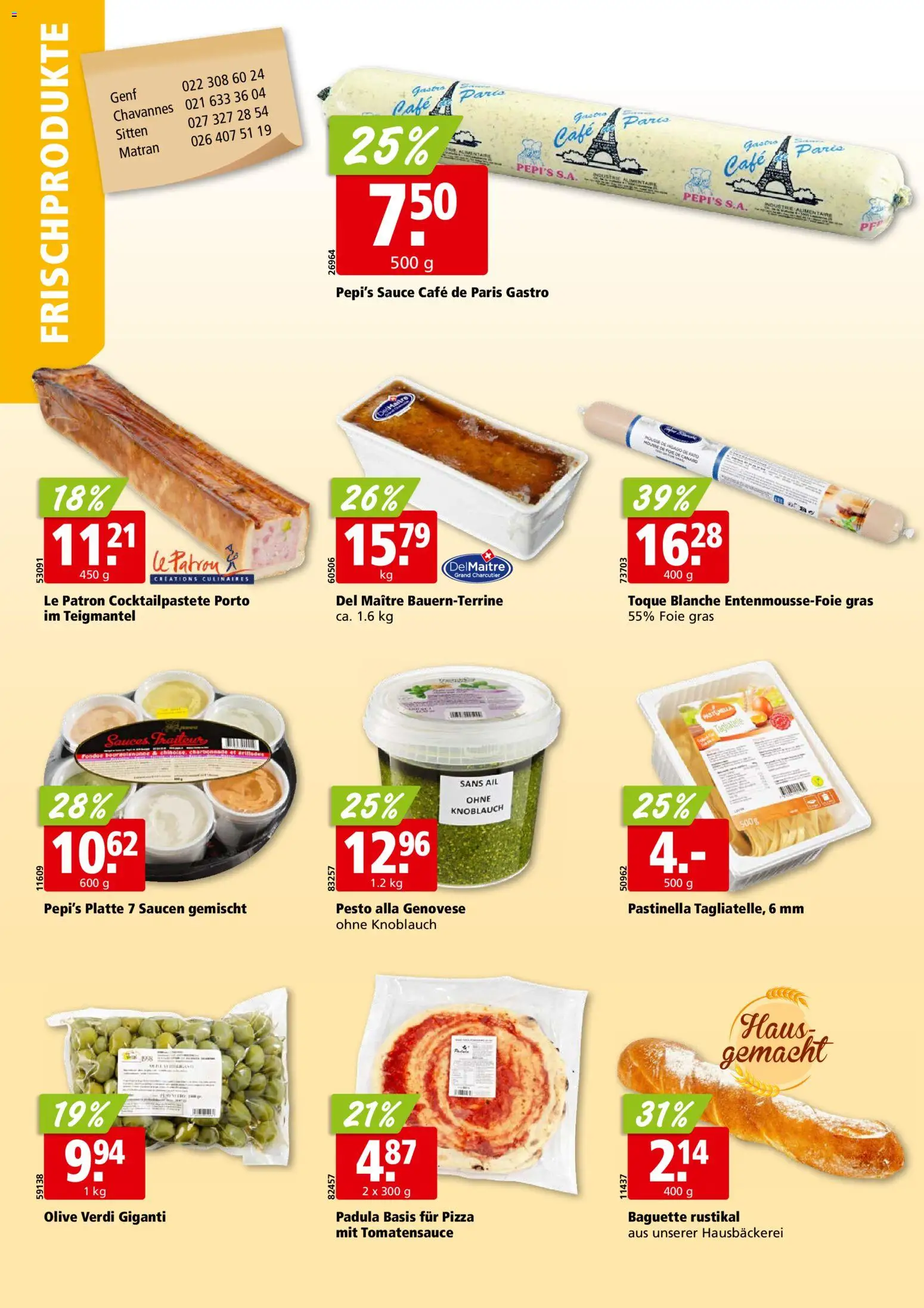 Aligro aktionen Chavannes, Matran, Genf, Sitten – gültig ab 26.10.2026 | Seite: 16 | Produkte: Baguette, Pizza, Knoblauch