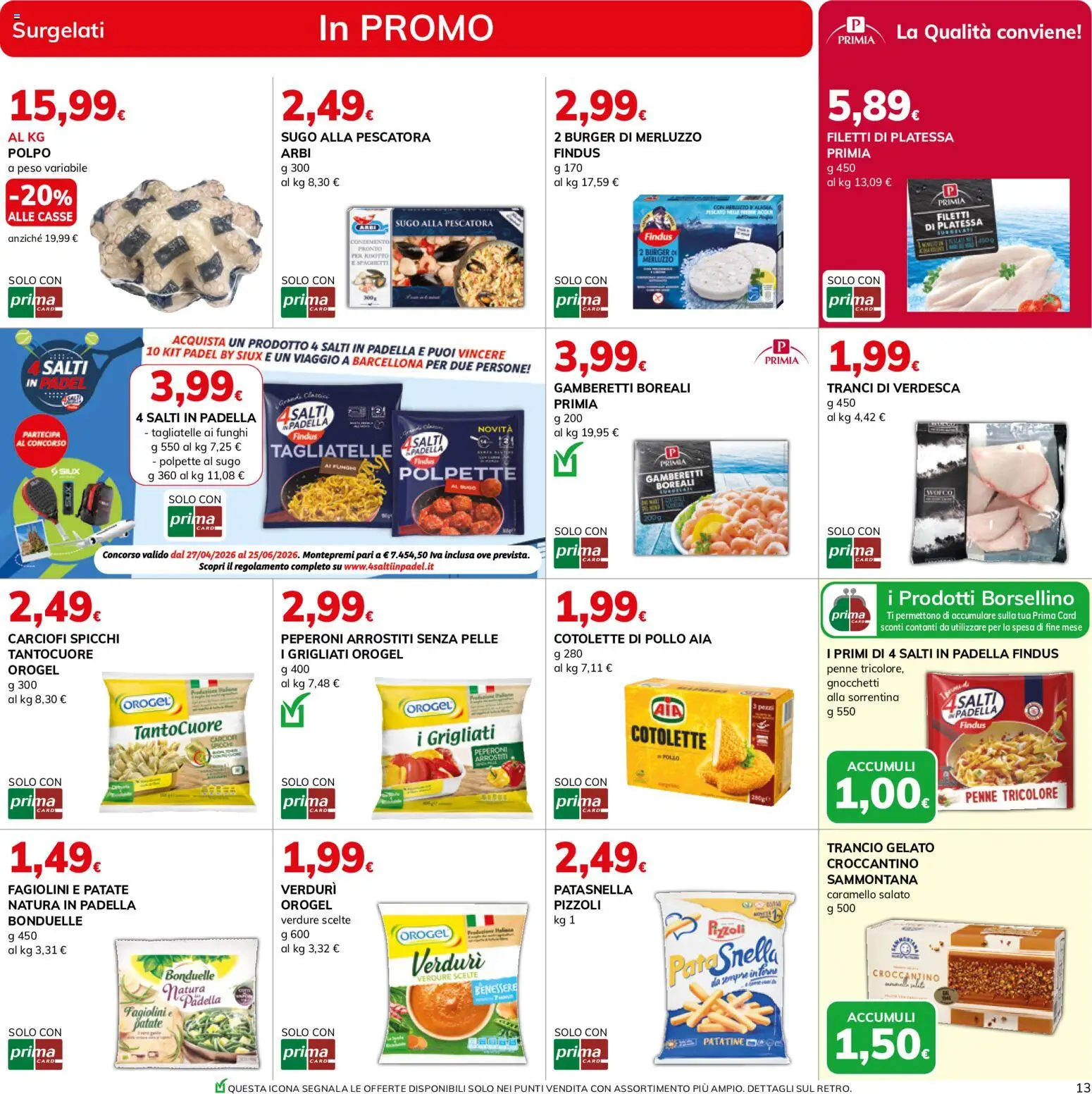 Volantino Basko del 07.05.2026 | Pagina: 13 | Prodotti: Merluzzo, Gelato, Funghi, Polpette