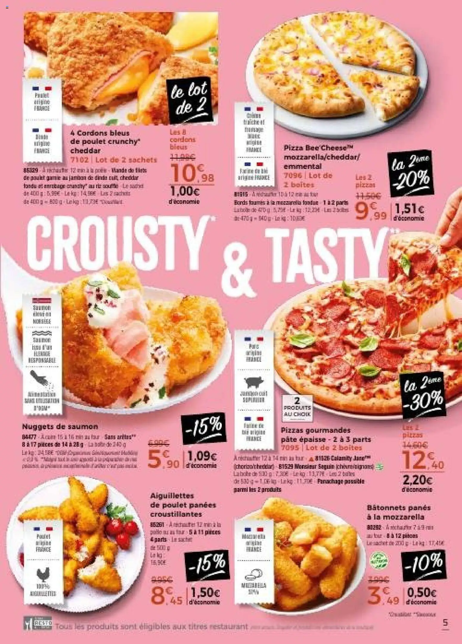 {H1} | Page: 5 | Produits: Four, Pâte, Cheddar, Saumon