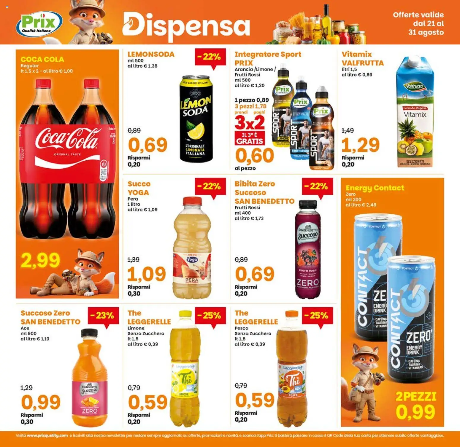 Volantino Prix del 21/08/2026 | Pagina: 14 | Prodotti: Limonata, Limone, Bibita, Limoni