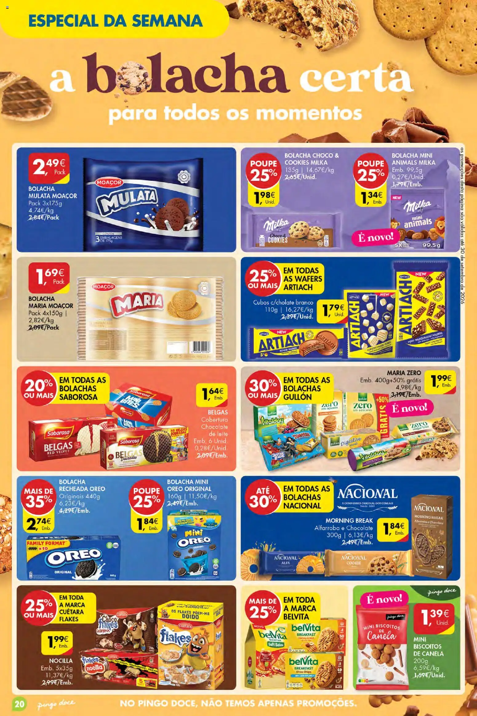 Pingo Doce Poupe Esta Semana Açores │ válido de 17/09/2026 | Página: 20 | Produtos: Canela, Oreo, Chocolate, Biscoitos