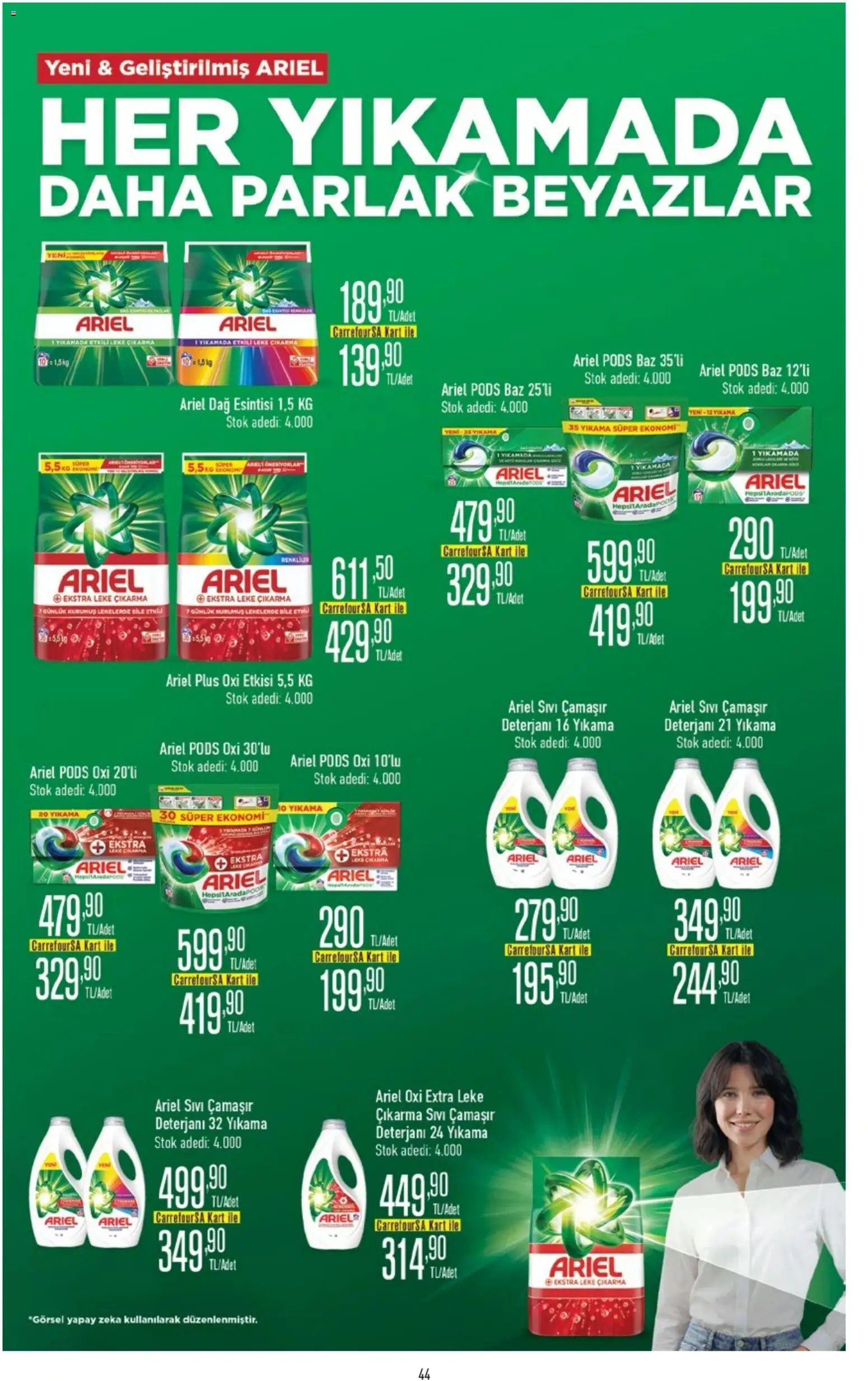 CarrefourSA Katalog - 18.05.2026 tarihinden itibaren geçerlidir | Sayfa: 44 | Ürünler: Çamaşır deterjanı