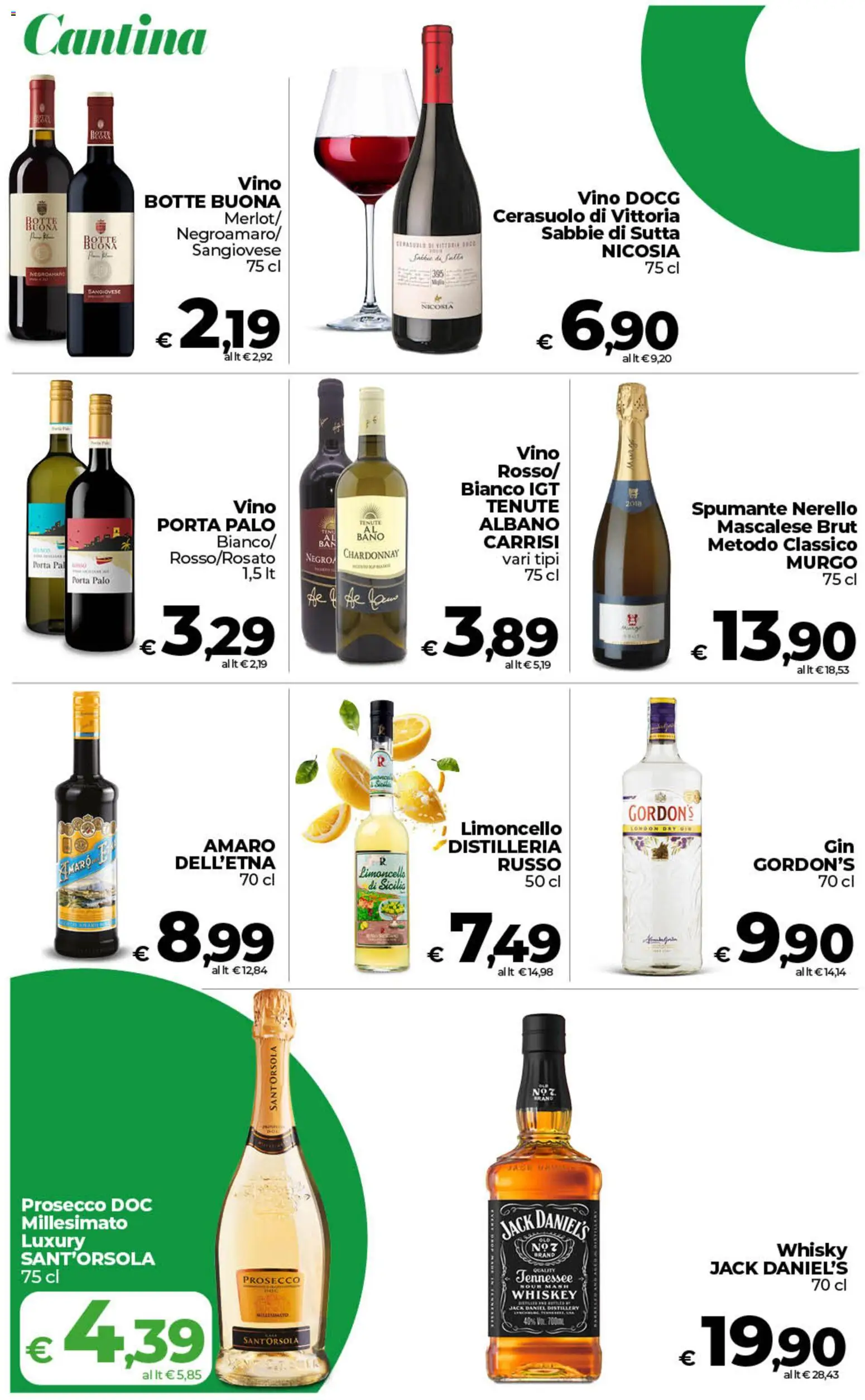 Volantino COOP del 21/08/2026 | Pagina: 25 | Prodotti: Gin, Whisky, Vino, Limoncello