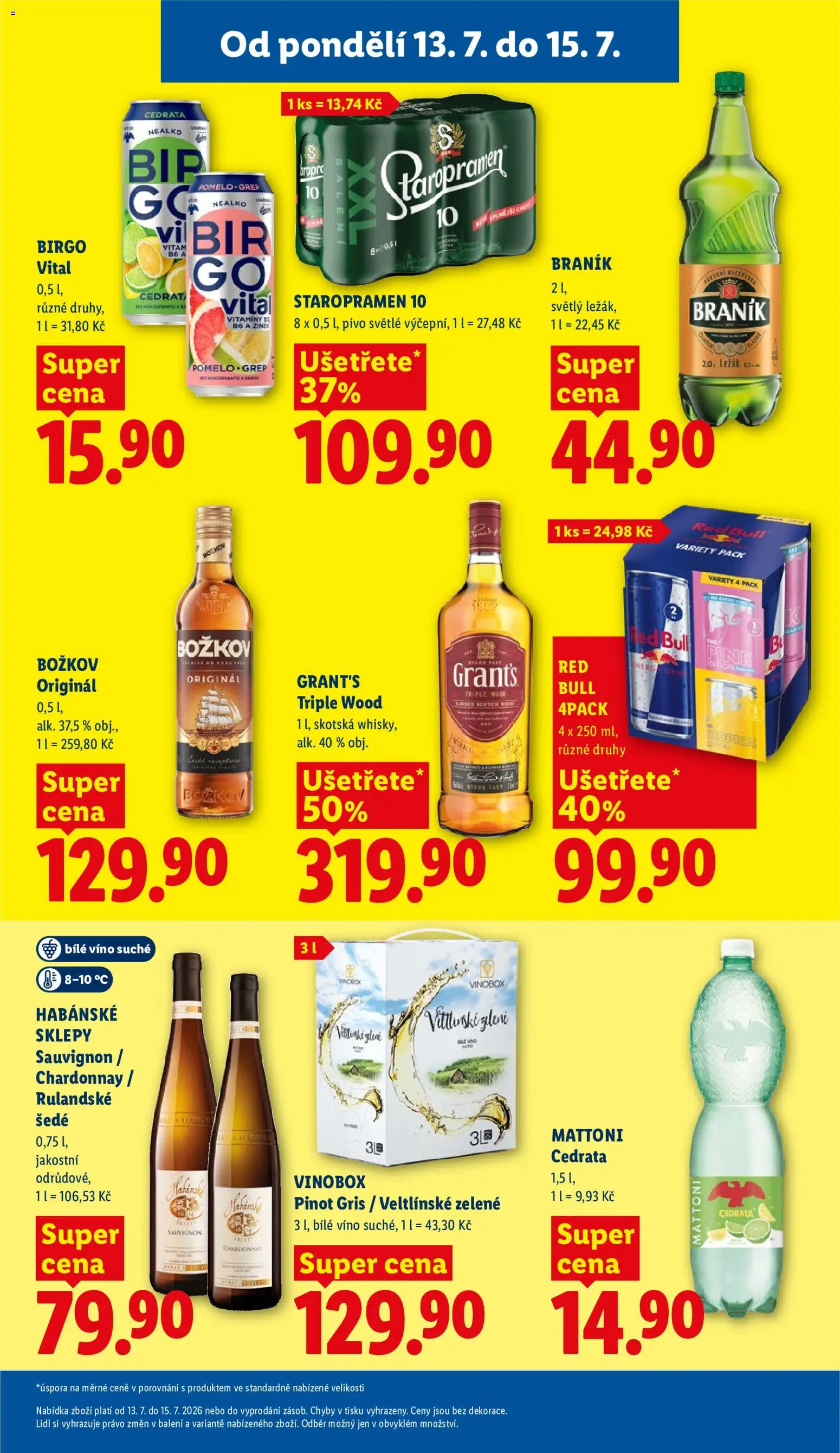 Lidl leták od 13.07.2026 | Strana: 23 | Produkty: Bílé víno, Whisky, Grep, Vitamíny