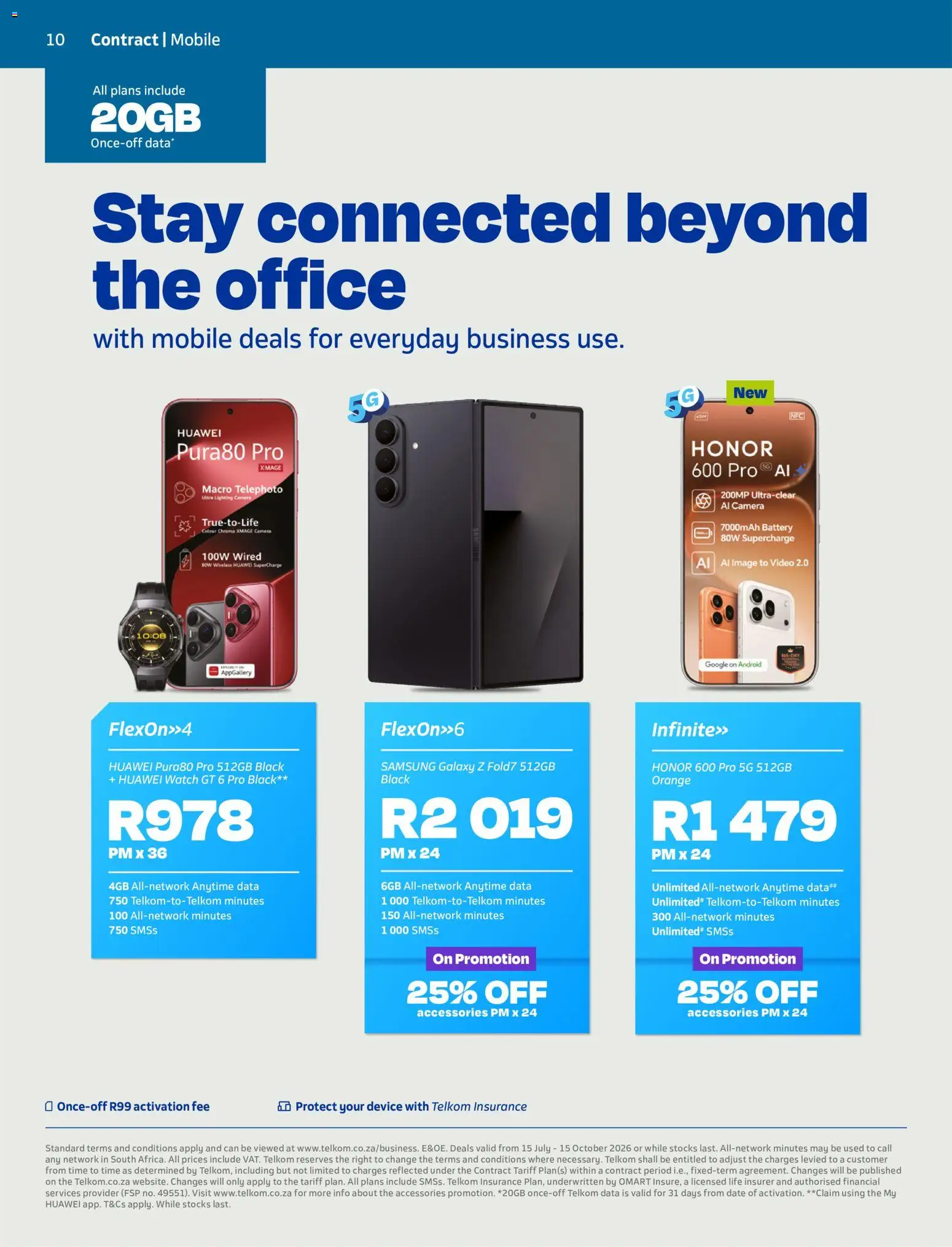New Telkom catalogue – valid from 15/07/2026 | Page: 10 | Products: Data, Watch, Camera, Battery