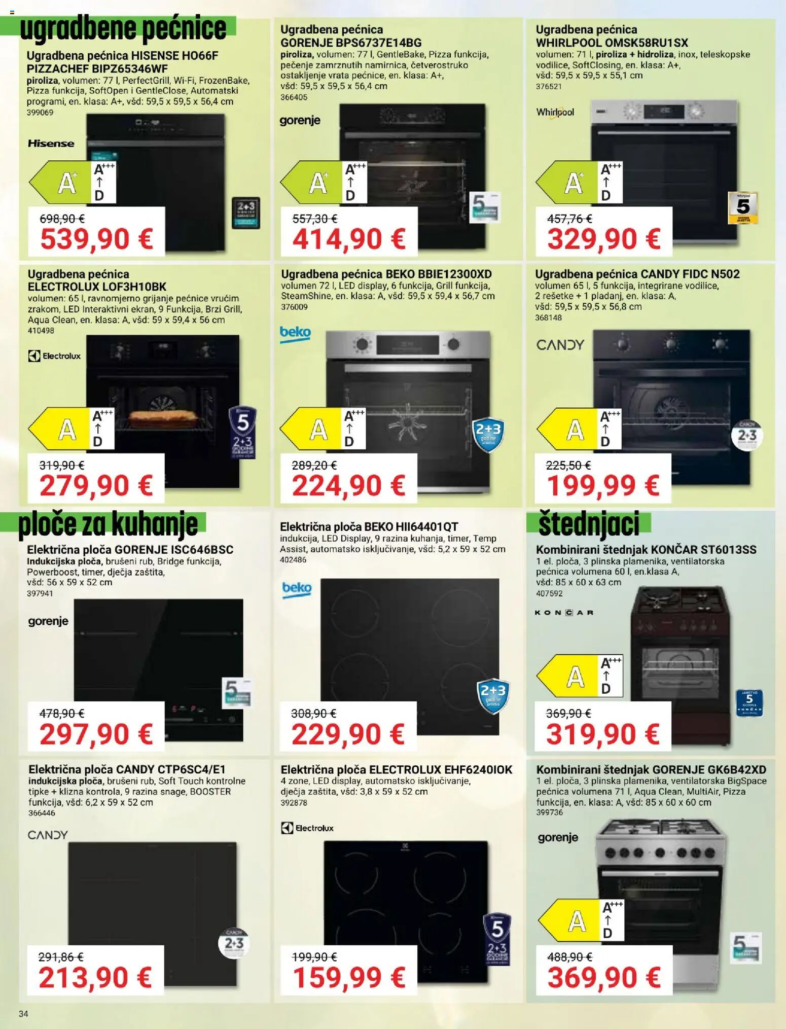 Pevex katalog | vrijedi od 28.05.2026 | Stranica: 34 | Proizvodi: Pizza, Vrata, Pećnica, Štednjak