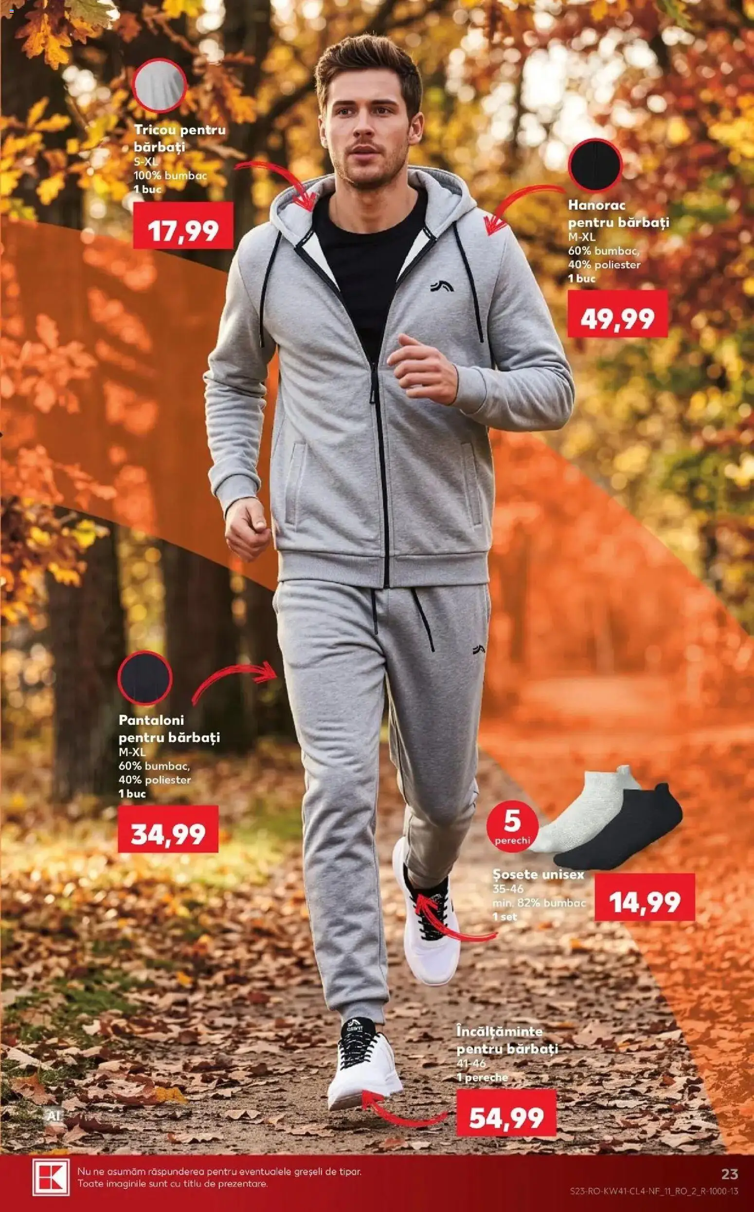 Kaufland Arad 07.10.2026 - Revista si Oferta | Pagină: 23 | Produse: Tricou, Pantaloni, Șosete, Hanorac