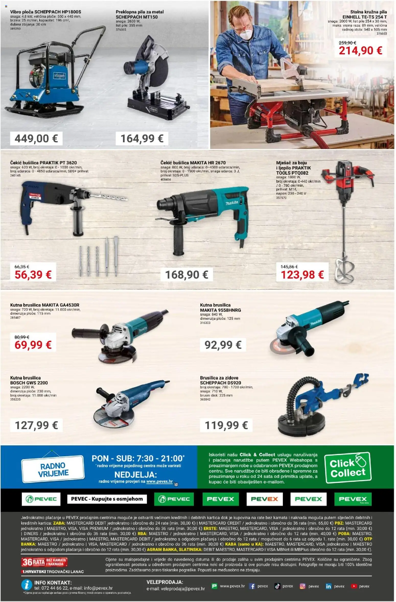 Pevex katalog | vrijedi od 07.05.2026 | Stranica: 8 | Proizvodi: Kutna brusilica, Pila, Disk, Ljepilo