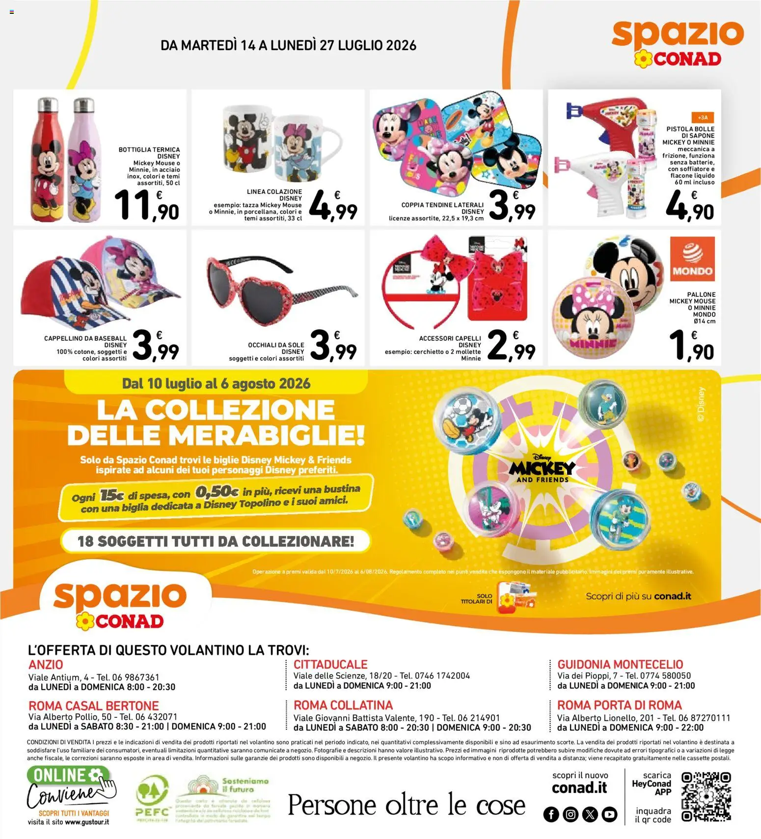 Volantino Spazio Conad del 14/07/2026 | Pagina: 27 | Prodotti: Porta, Occhiali, Pallone, Bottiglia