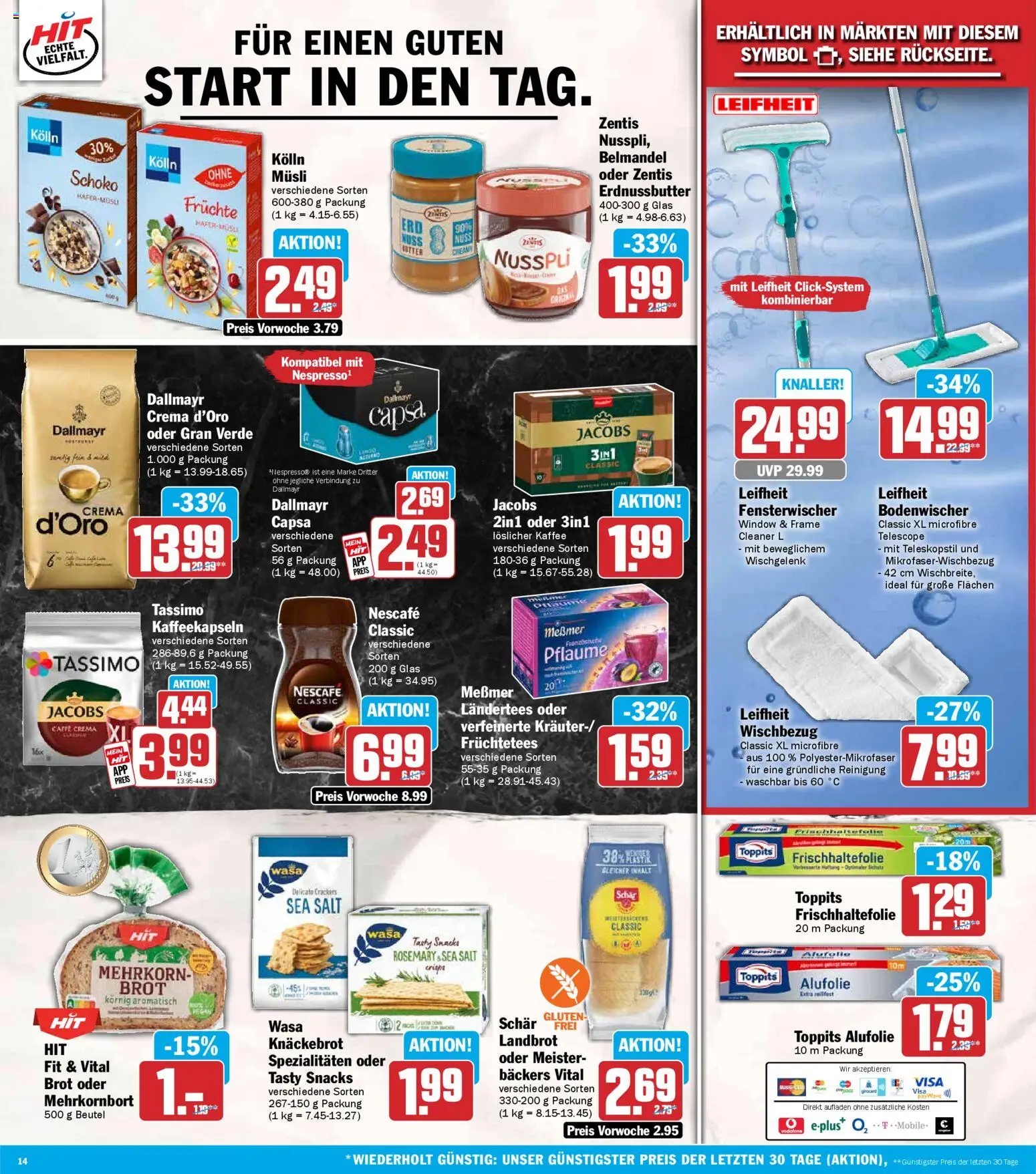 HIT Prospekt 	 – gültig ab 09.03.2026 | Seite: 14 | Produkte: Kolln, Messmer, Dallmayr, Brot