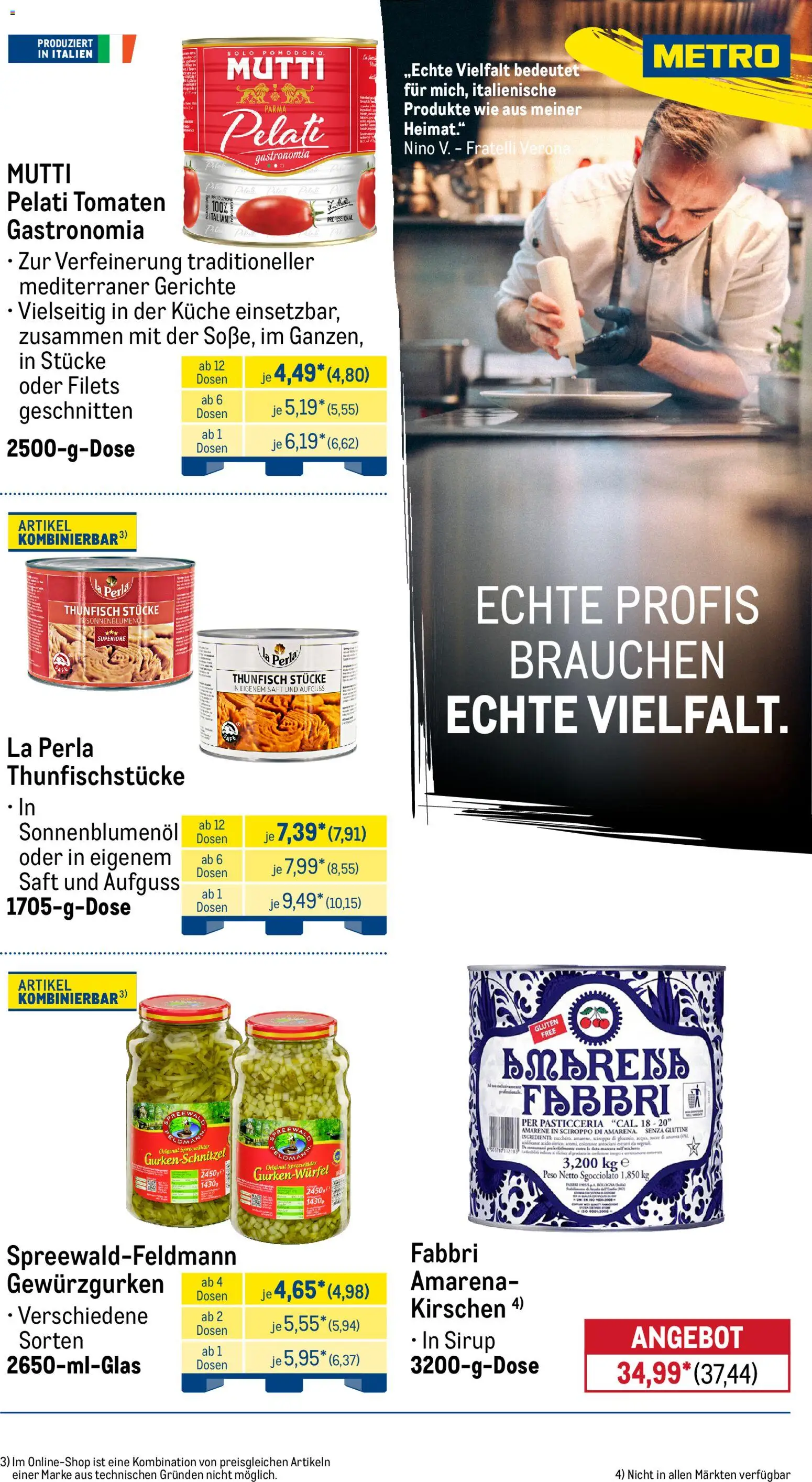 Metro Monats-Menü – gültig ab 01.06.2026 | Seite: 15 | Produkte: Thunfisch, Küche, Sirup, Kirschen