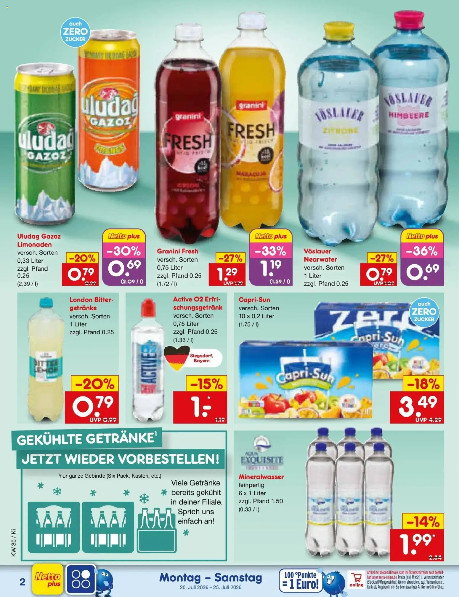 Netto Marken-Discount Prospekt Bad Friedrichshall – gültig ab 20.07.2026 | Seite: 56 | Produkte: Zucker, Zitrone, Granini, Himbeere