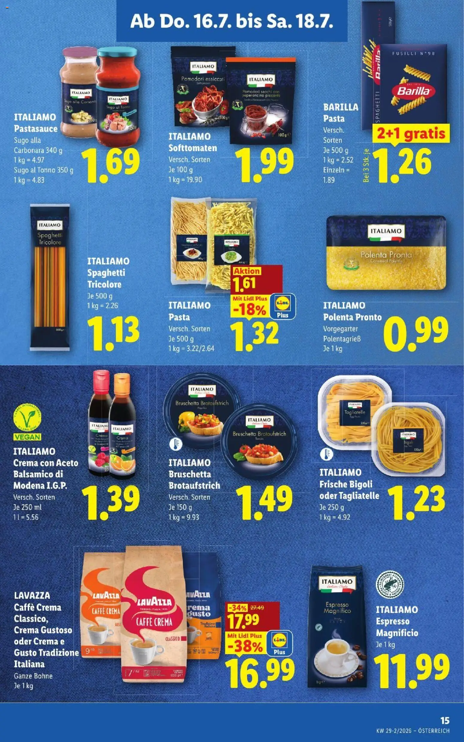 Lidl - Flugblatt gültig ab 16.07.2026 | Seite: 17 | Produkte: Pasta, Hajdina liszt