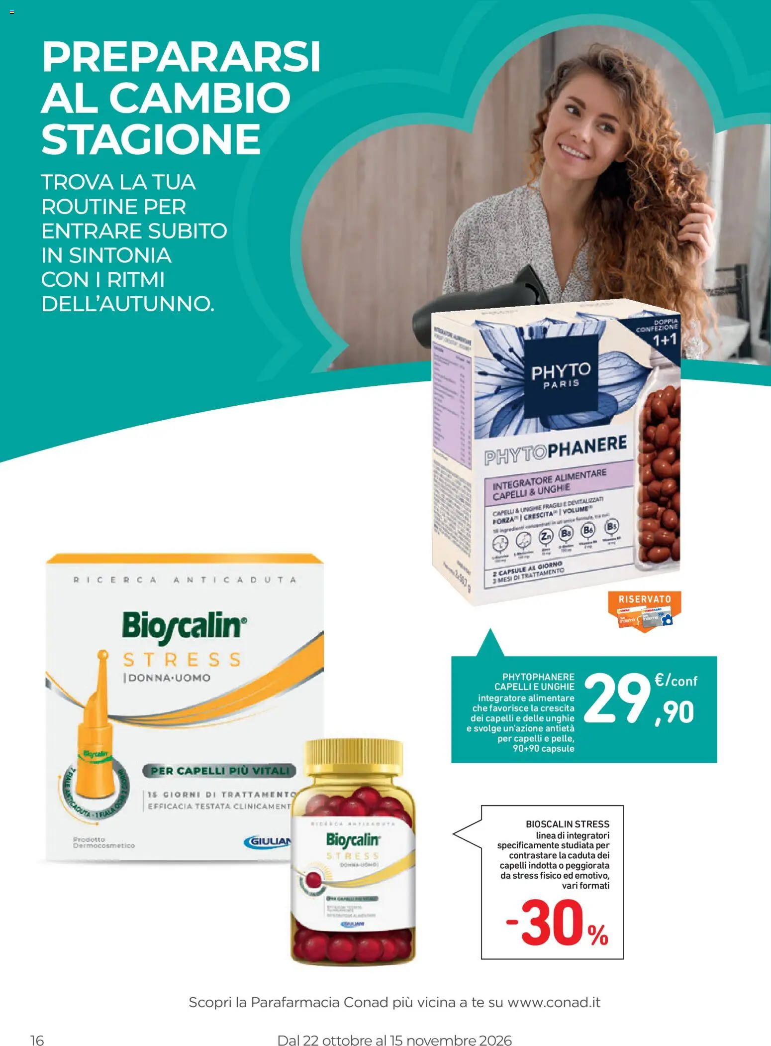 Volantino Spazio Conad del 21/10/2026 | Pagina: 16 | Prodotti: Tè, Integratore alimentare