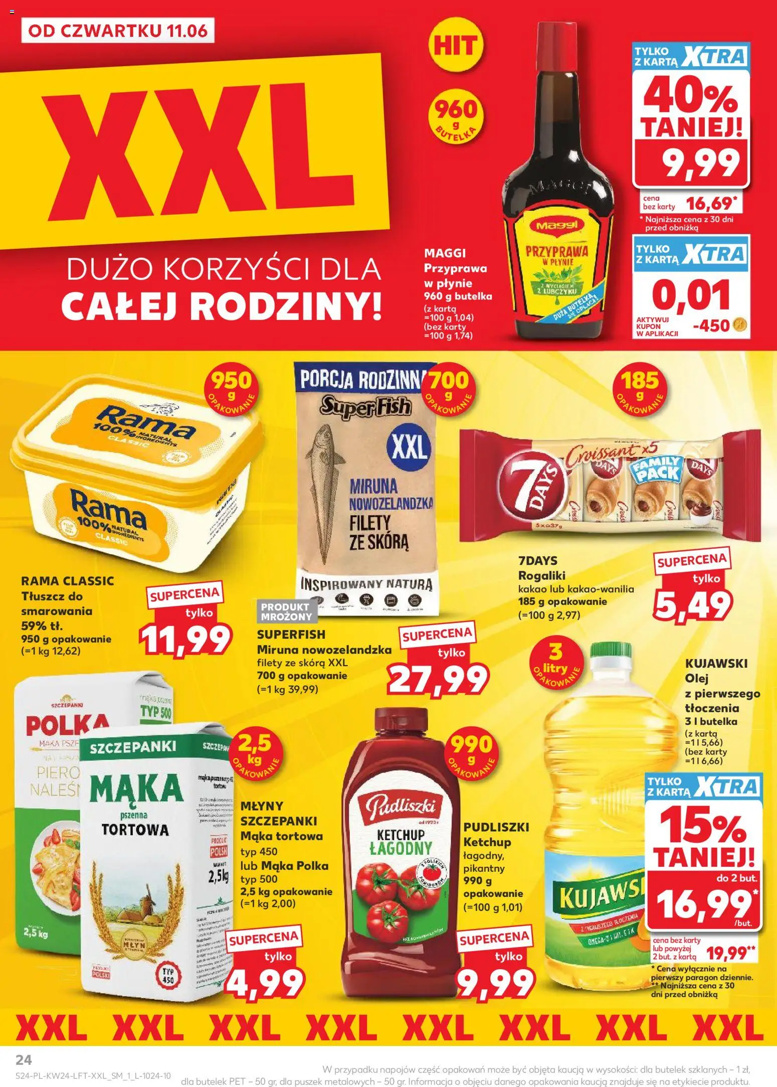 Kaufland Polsko leták od 11.06.2026 | Strana: 24 | Produkty: Olej, Rama, Karty, Kakao