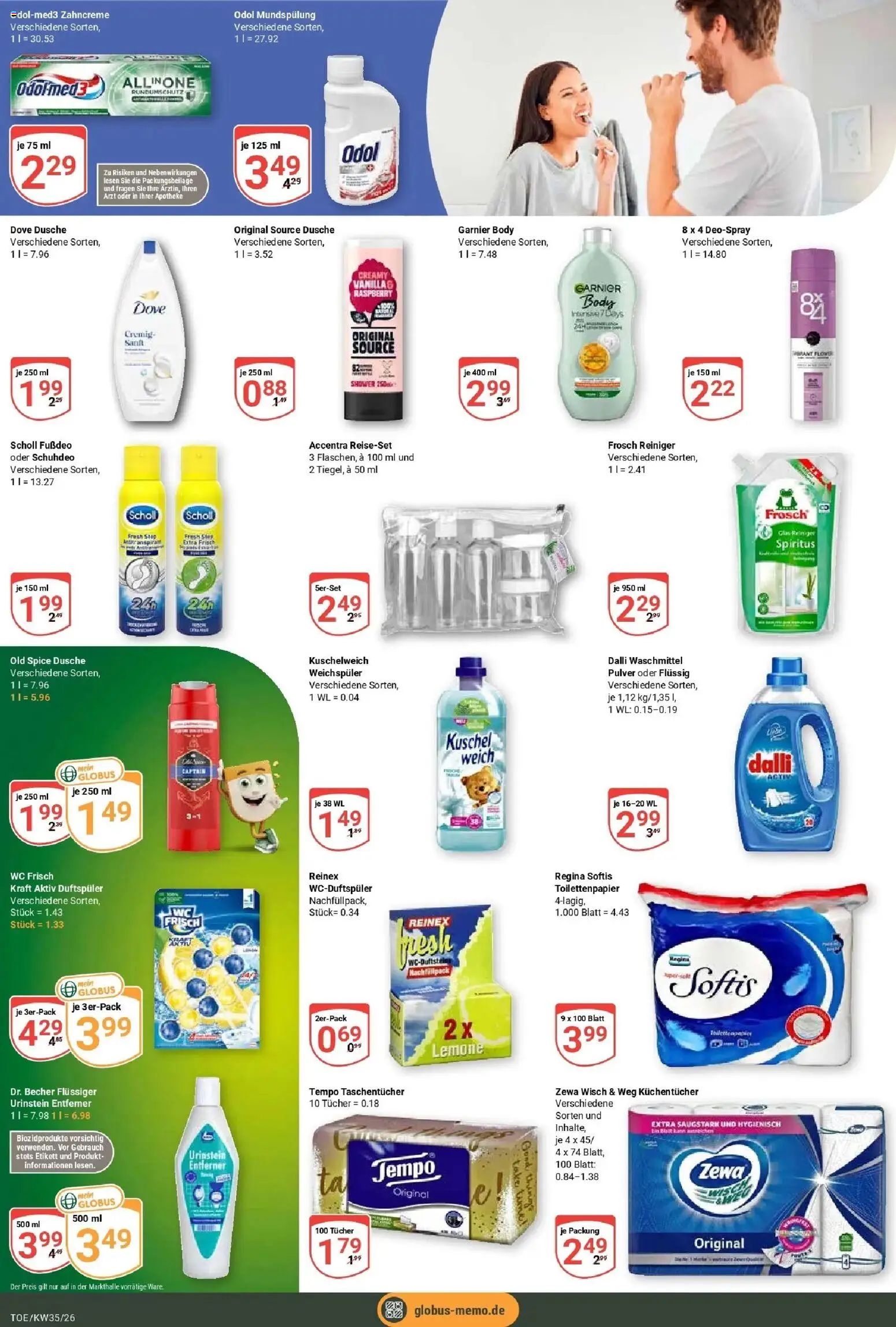 Globus Prospekt Tönisvorst – gültig ab 24.08.2026 | Seite: 24 | Produkte: Zewa, Weichspüler, Tempo, Toilettenpapier