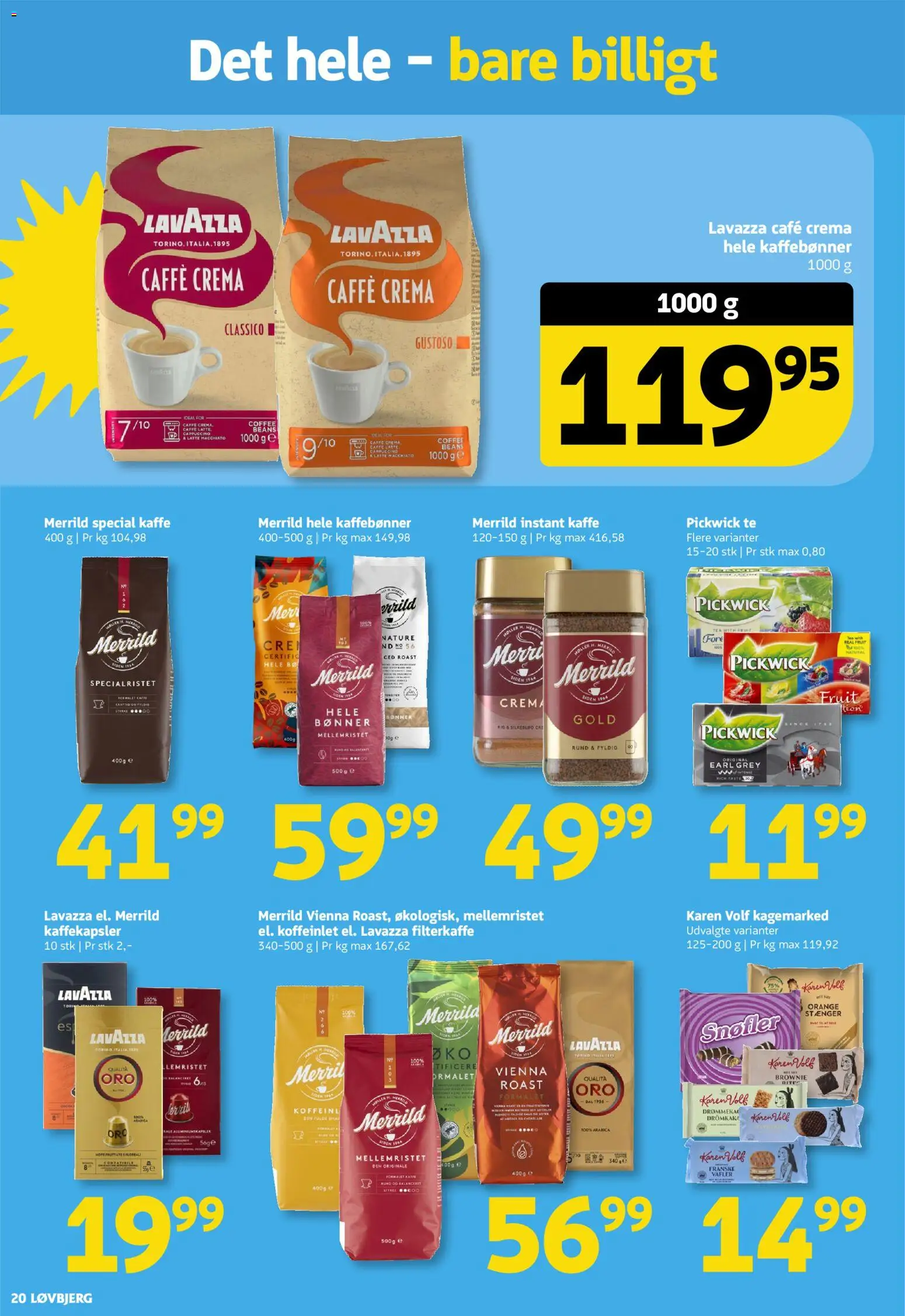 Løvbjerg tilbudsavis – gyldig fra 14/08/2026 | Side: 20 | Produkter: Te, Bønner, Hat, Instant Kaffe