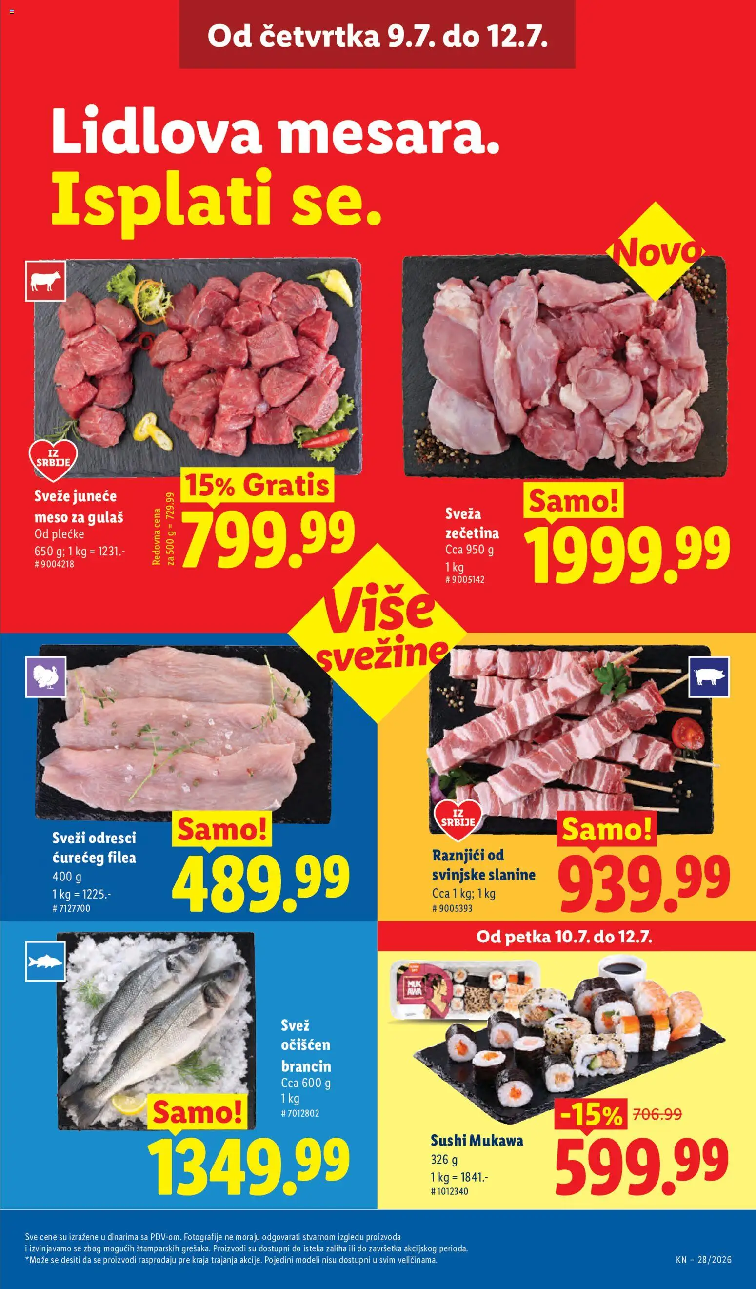 Lidl katalog - važi od 09.07.2026 | Strana: 21 | Proizvode: Juneće meso, Brancin, Meso za gulaš