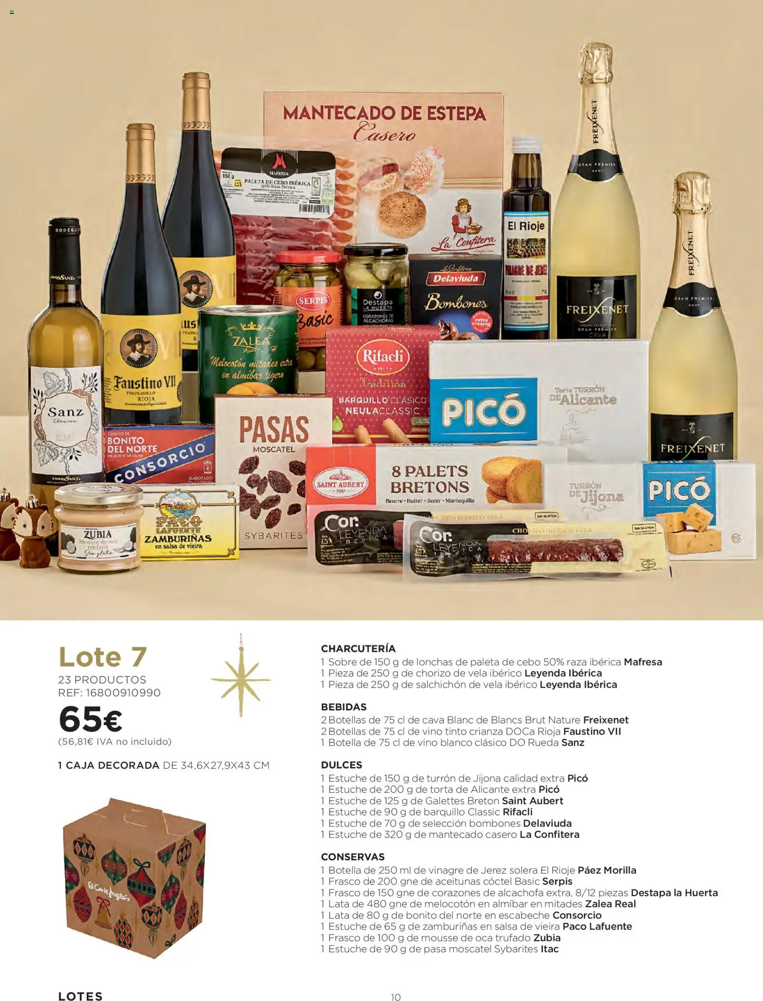 El Corte Inglés Cestas Navidad 2026 Cataluňa │ válido desde el 08/10/2026 | Página: 10 | Productos: Mousse, Vino tinto, Pasas, Caja