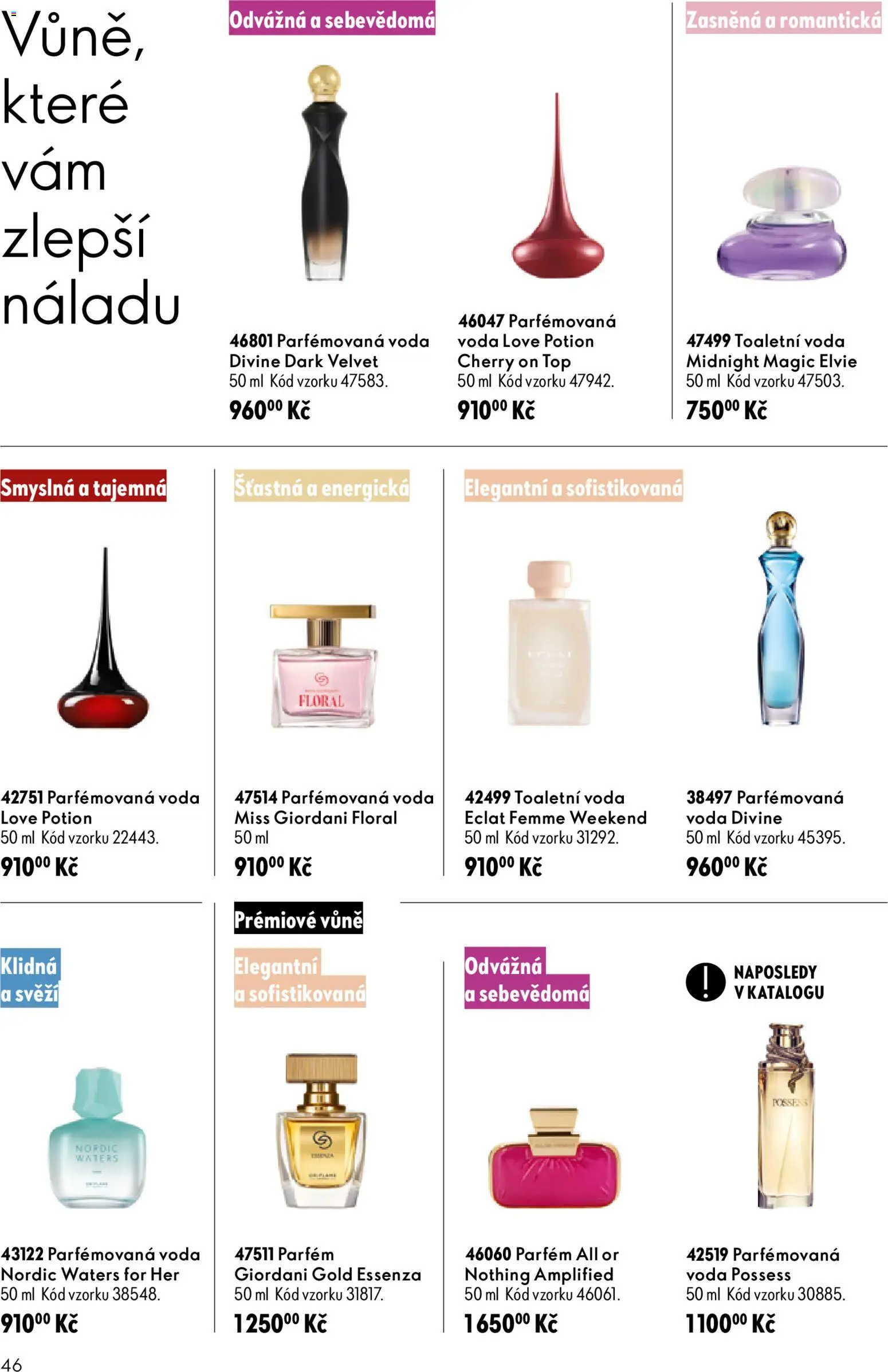 Oriflame katalog č. 13/2026 od 09.09.2026 | Strana: 46 | Produkty: Voda, Velvet, Parfém, Toaletní voda