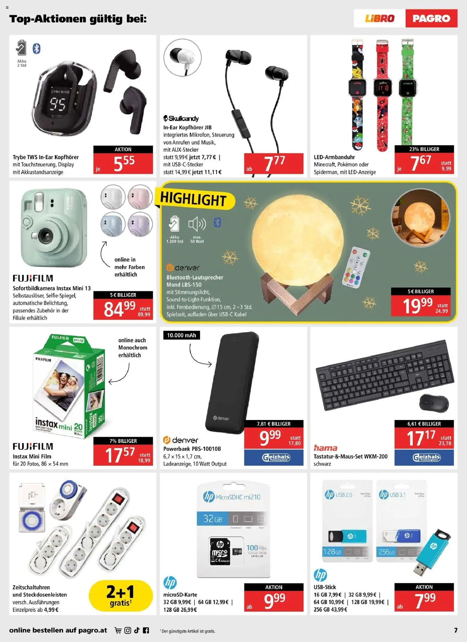 Pagro-Diskont Aktuelle Angebote von 22.10.2026 - Aktuelle Angebote | Seite: 7 | Produkte: Kopfhörer, Kabel, USB