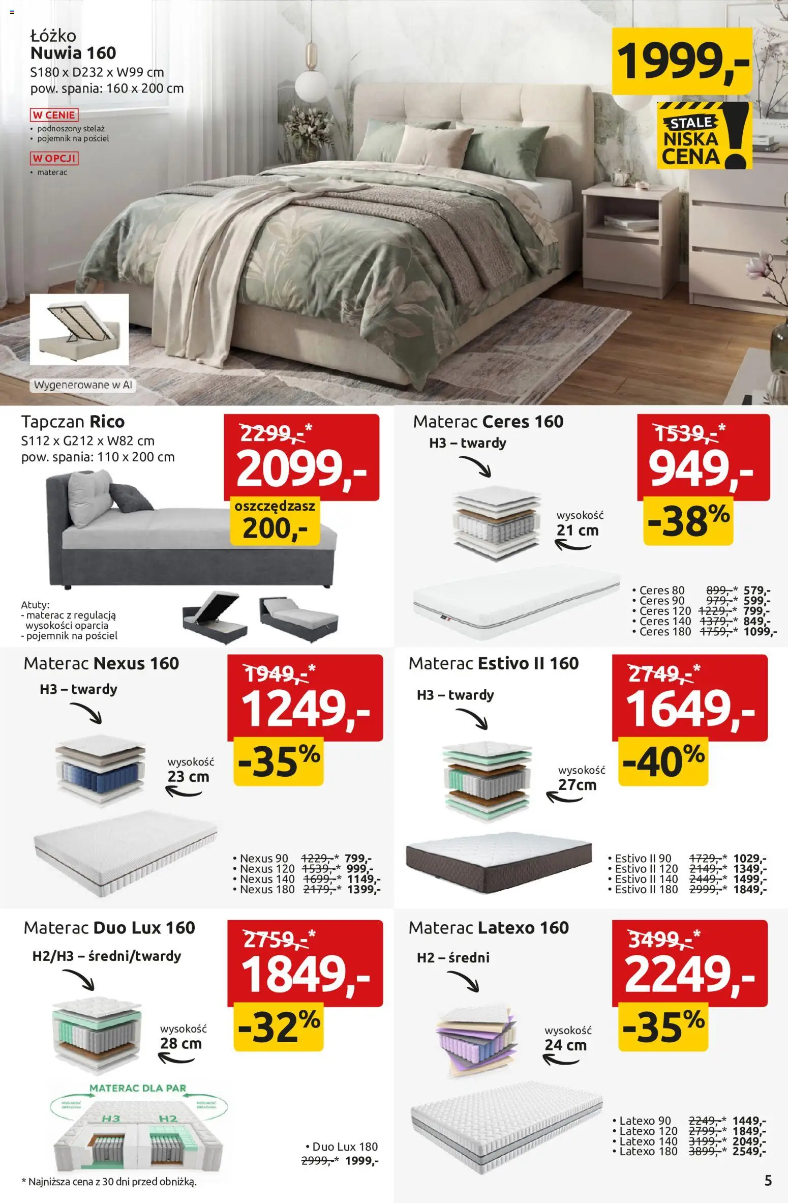 Black Red White promocje od 07.09.2026 | Strona: 5 | Produkty: Pościel, Łóżko, Materac
