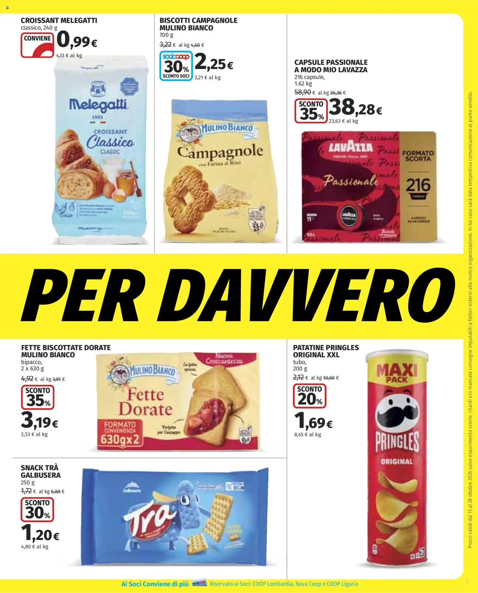 Volantino COOP del 15/10/2026 | Pagina: 3 | Prodotti: Riso, Farina, Croissant, Lavazza
