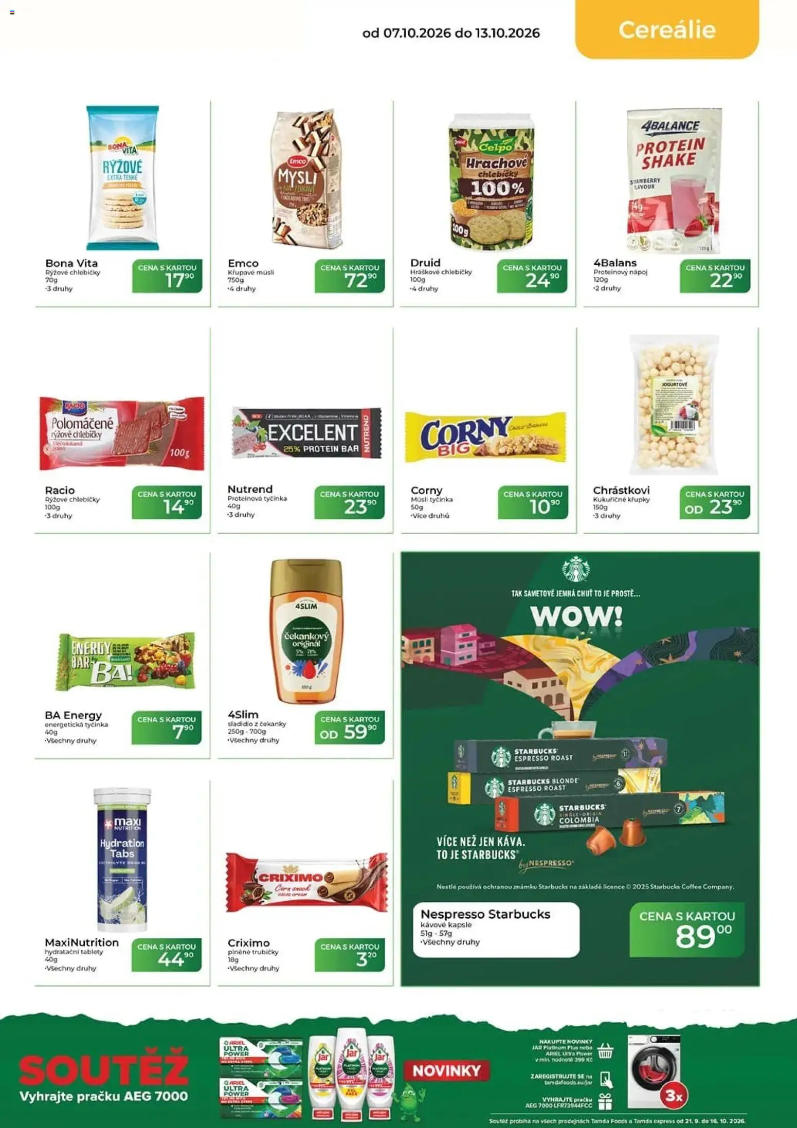 Tamda Foods leták od 07.10.2026 | Strana: 23 | Produkty: Proteinový nápoj, Proteinová tyčinka, Protein bar, Mysli