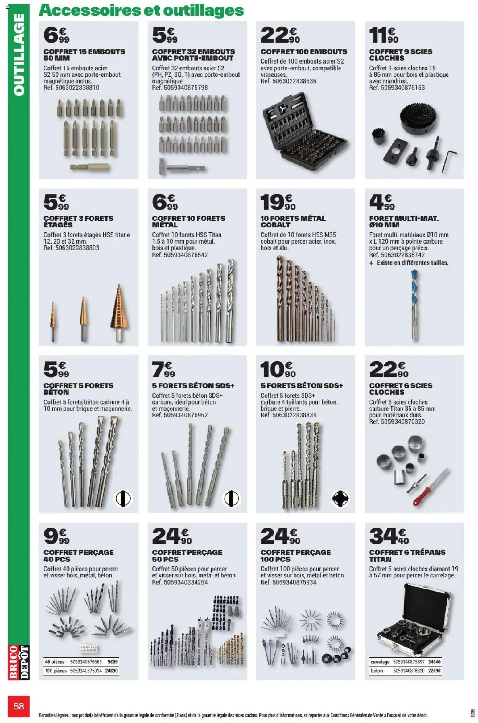{H1} | Page: 58 | Produits: Brique, Scies cloches, Carrelage