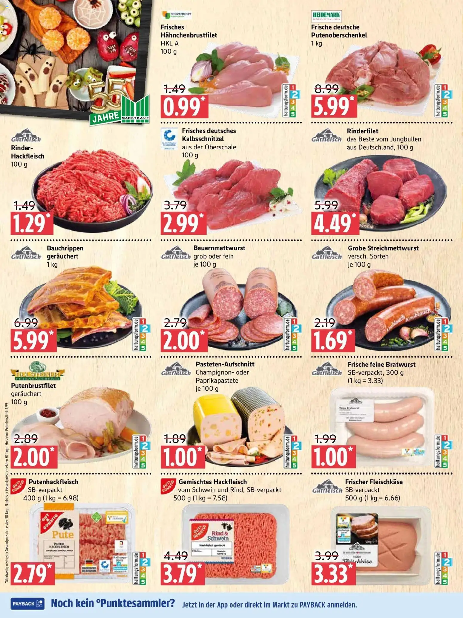 Marktkauf Prospekt Prenzlau – gültig ab 26.10.2026 | Seite: 2 | Produkte: Pute, Rinderfilet, Bratwurst, Hackfleisch
