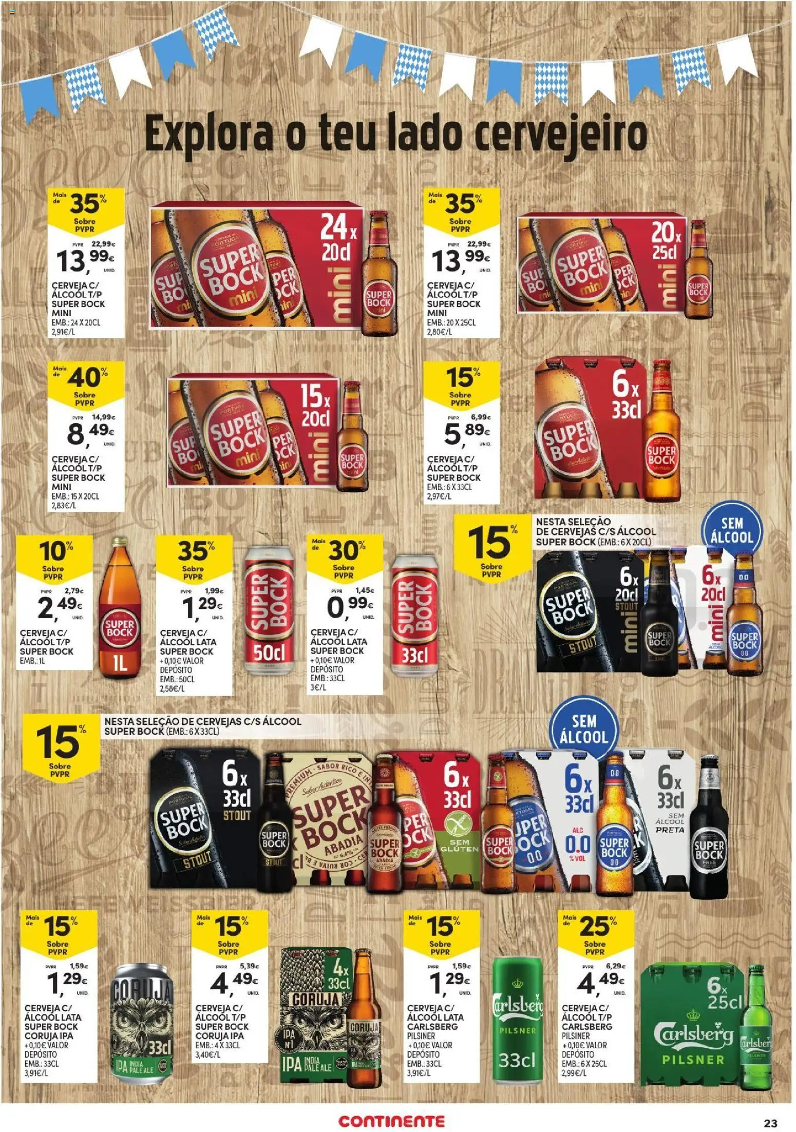 Continente folheto Açores │ válido de 15/10/2026 | Página: 23 | Produtos: Super bock, Cerveja, Álcool