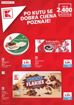 Mascarpone, 250 g - Pregled kataloga iz trgovine Kaufland, vrijedi od 24.06.2026 | Stranica: 28 | Proizvodi: Praline, Mascarpone, Kakao