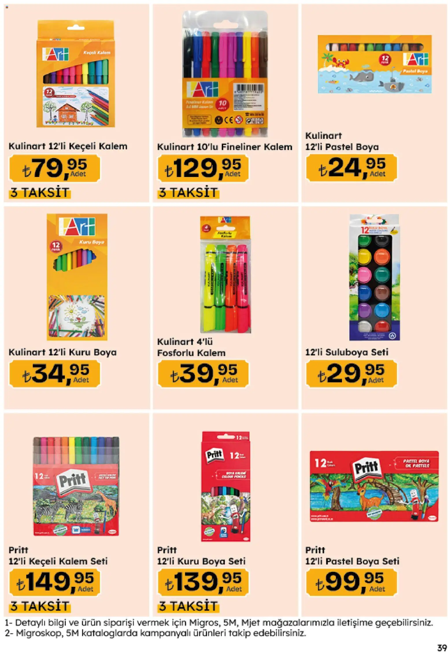 Migros Katalog - Migroskop - 20 Ağustos 2026 tarihinden itibaren geçerlidir | Sayfa: 158 | Ürünler: Keçeli kalem, Pastel boya